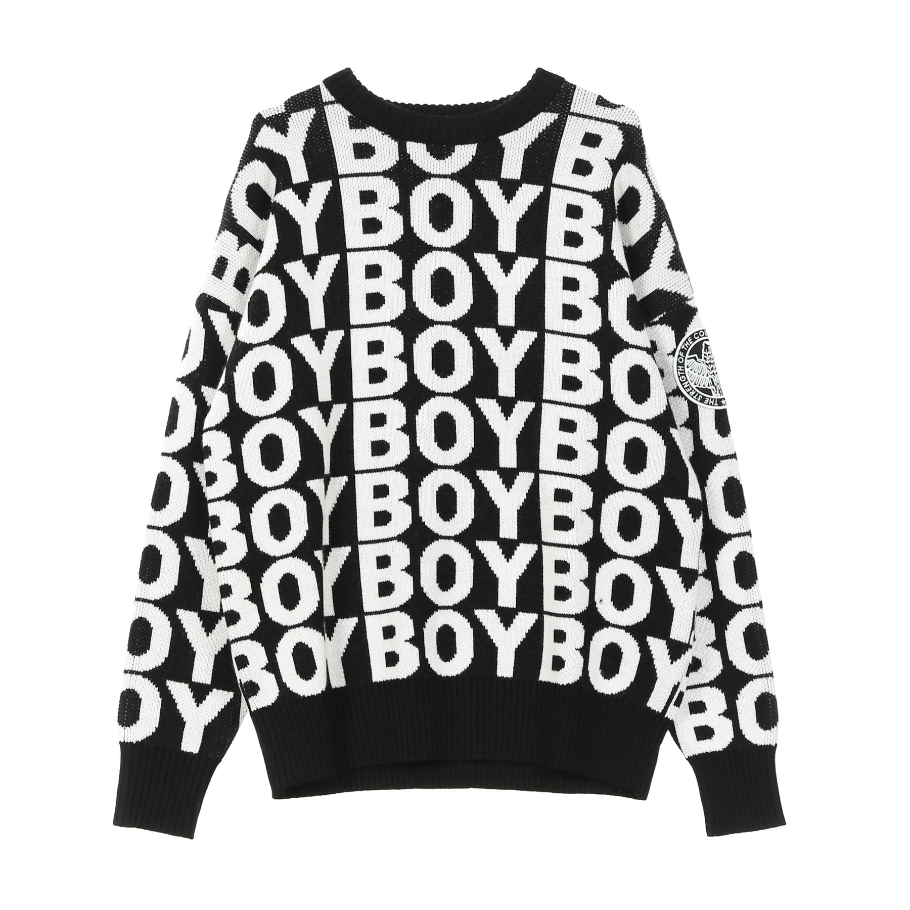 Boy London, Maglione Uomo Aver Jumper, Black/white