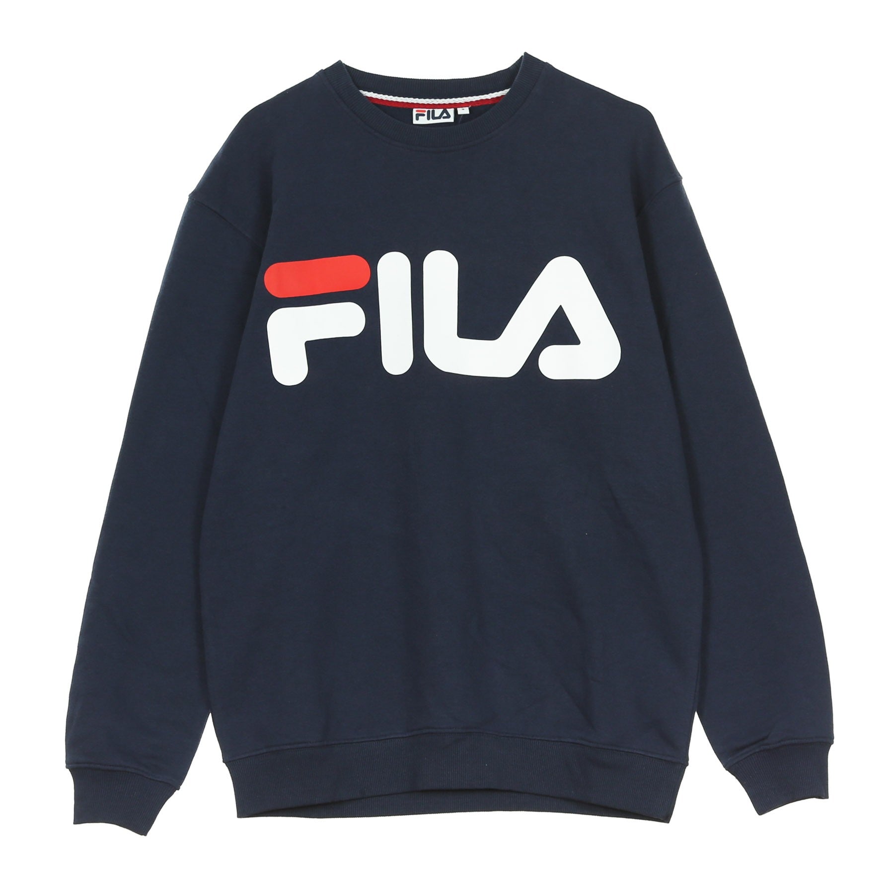 Fila, Felpa Girocollo Uomo Classic Logo Sweat, Black Iris