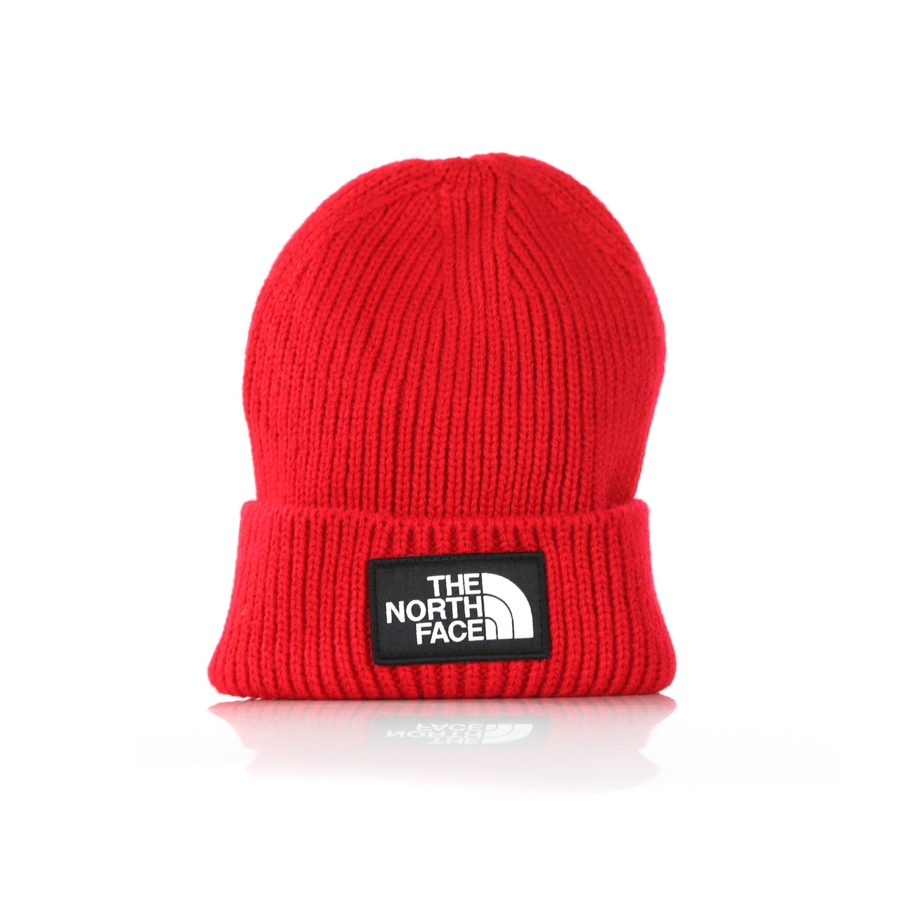 Men's Hat Logo Box Cuffed Beanie Red