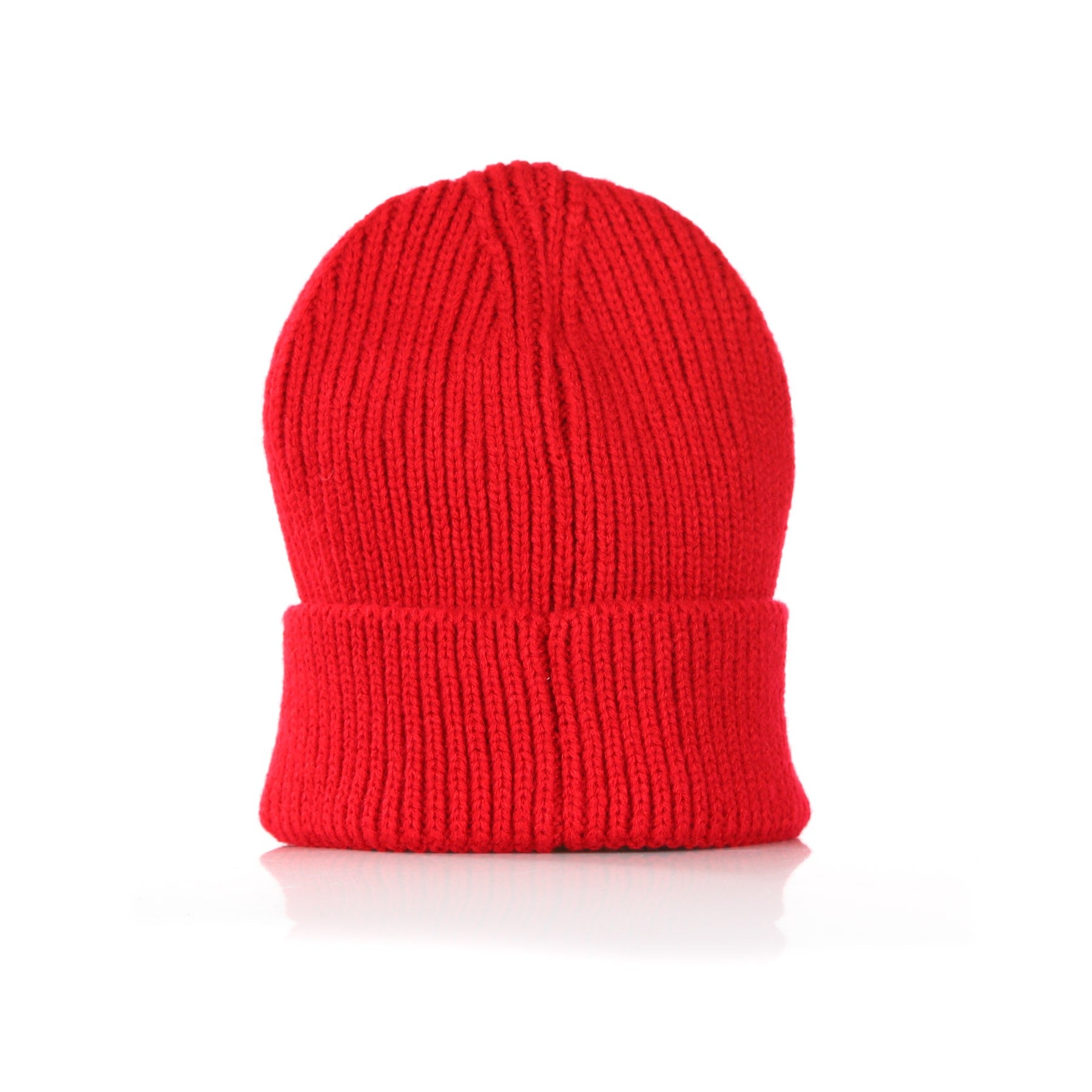 Men's Hat Logo Box Cuffed Beanie Red