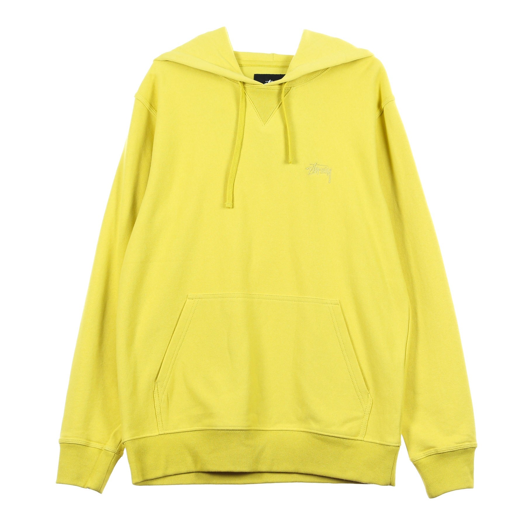Stussy, Felpa Cappuccio Uomo Stock Terry Hoodie, Lemon