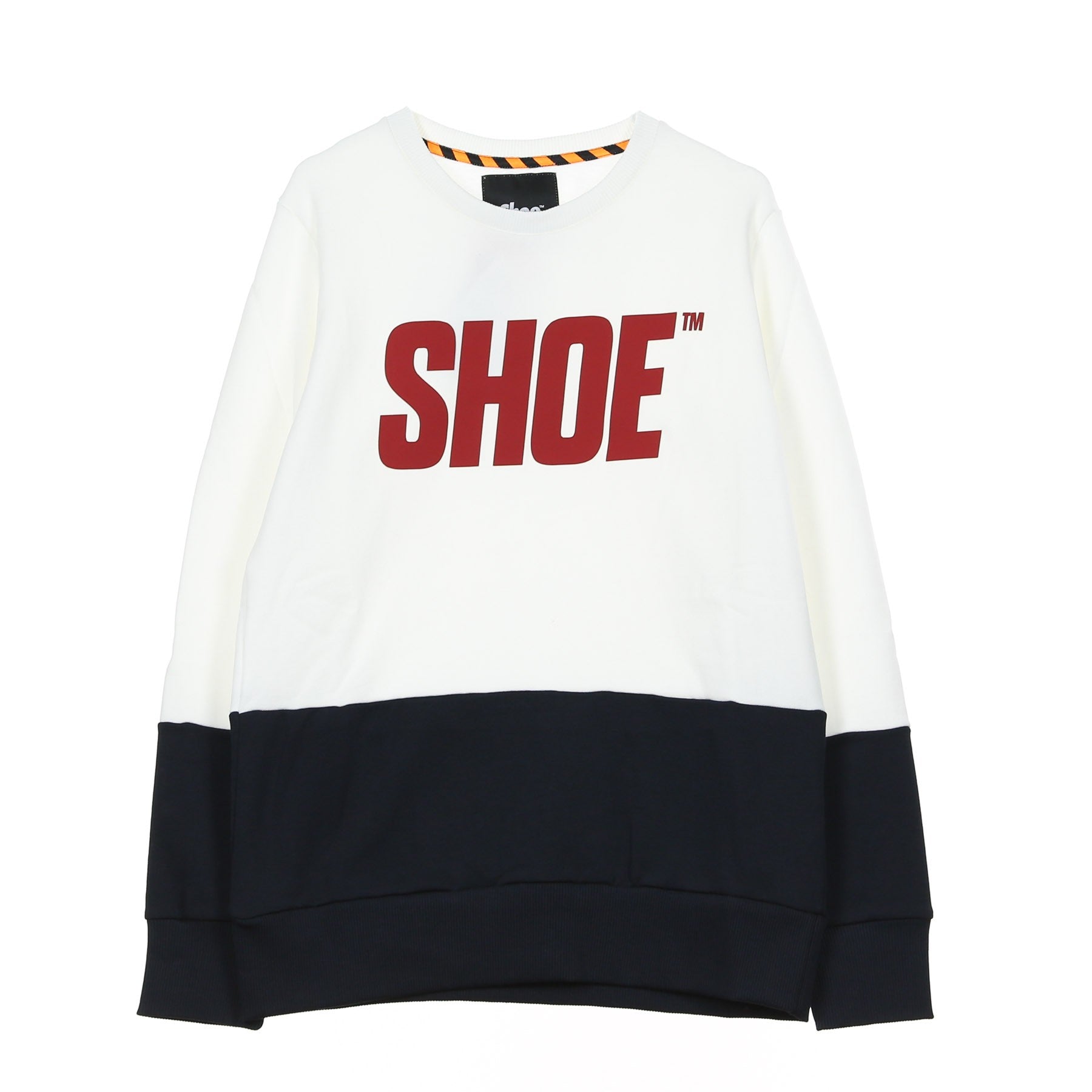 Shoeshine, Felpa Girocollo Uomo Bicolor Printed Sweatshirt, White