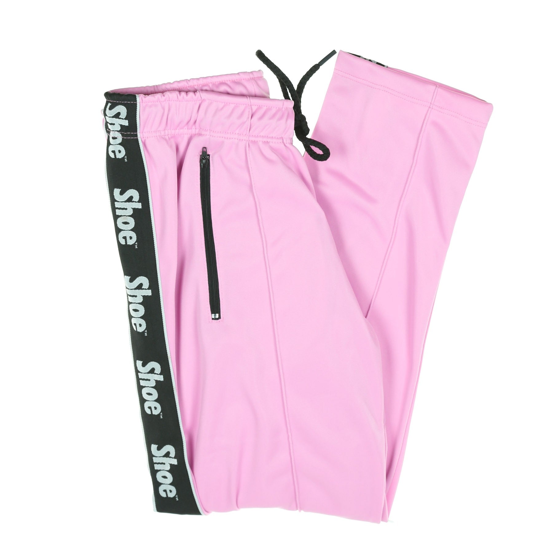 Shoeshine, Pantalone Tuta Felpato Donna Straight Trousers Logo Bands, Pink
