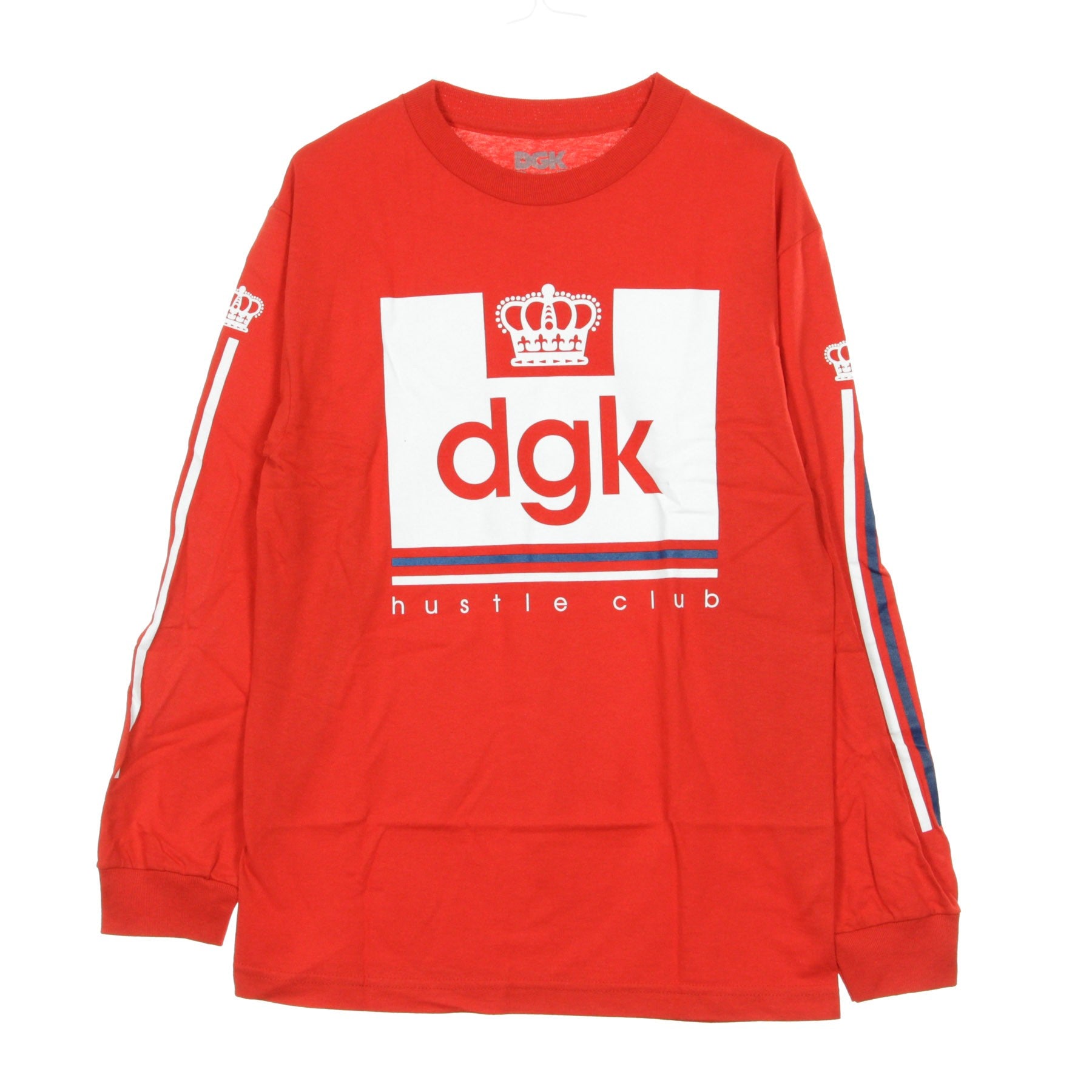 Dgk, Maglietta Manica Lunga Uomo Hustle Club L/s, Red/white