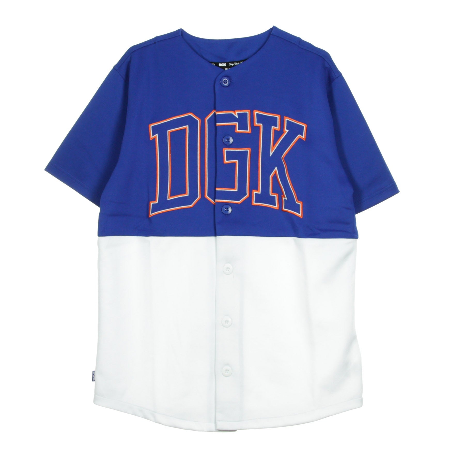 Dgk, Casacca Uomo Mascot Custom Baseball Jersey, White/blue