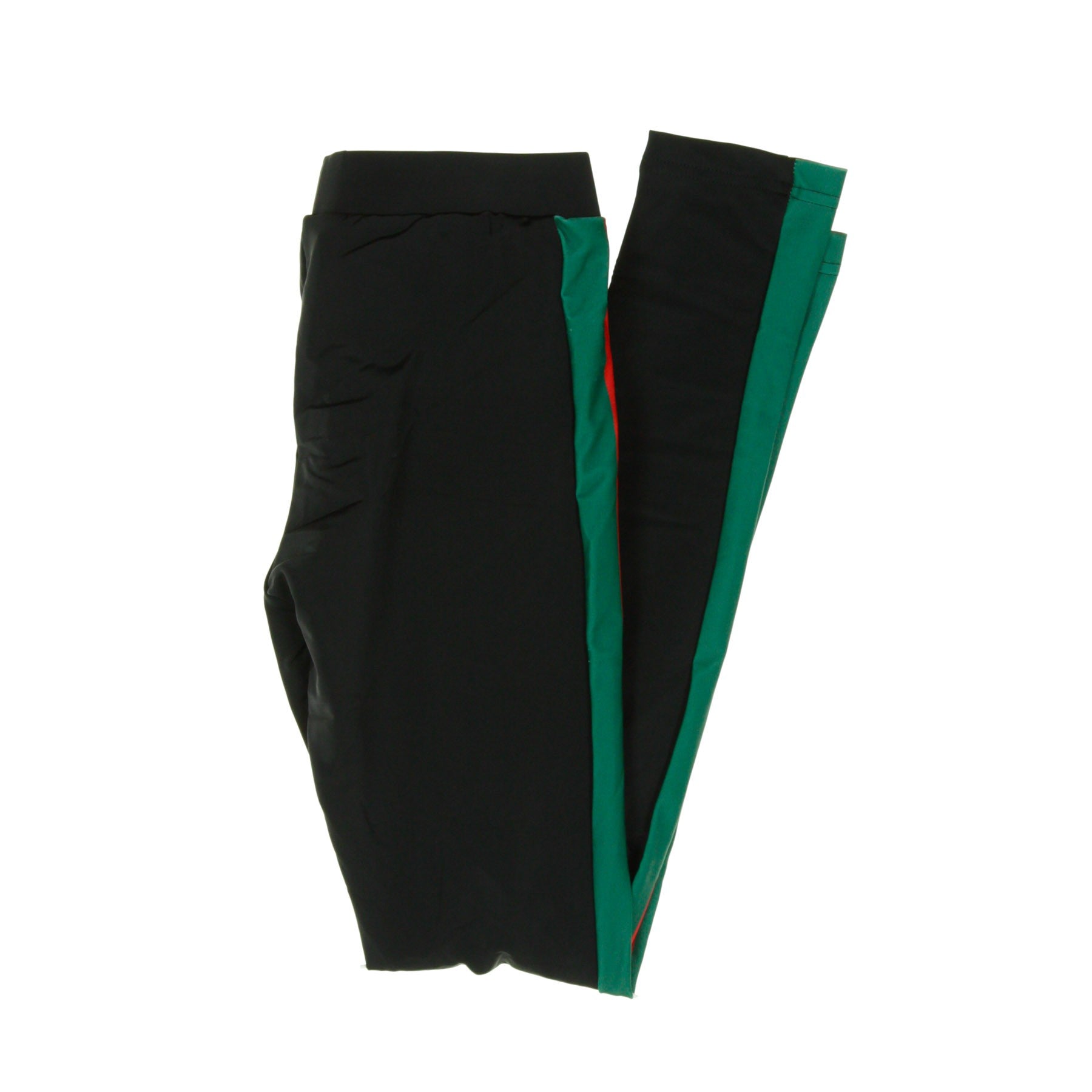 Urban Classics, Leggins Donna Side Stripe, Black/green/fire Red
