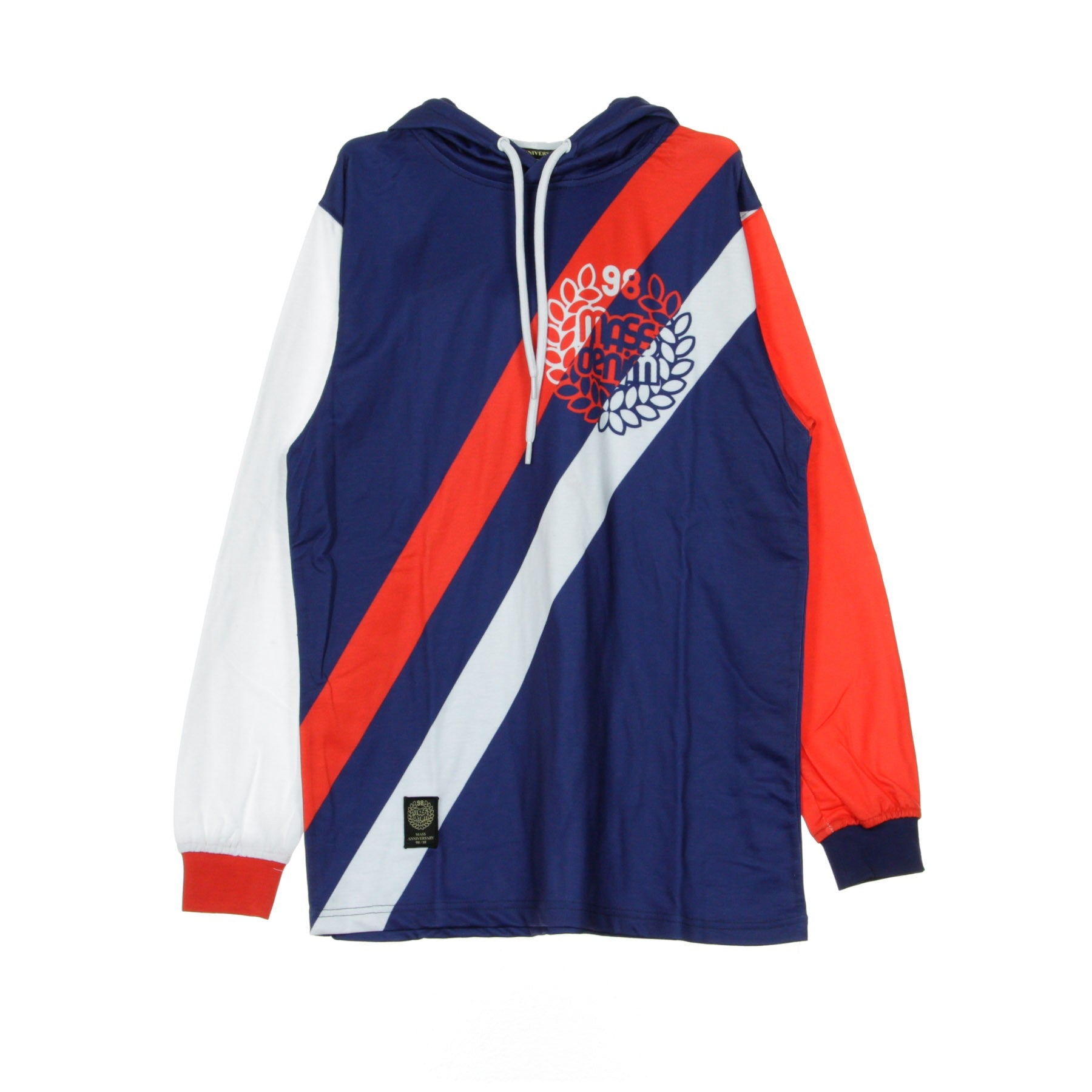 Mass Denim, Felpa Cappuccio Uomo L/s Oblique, 