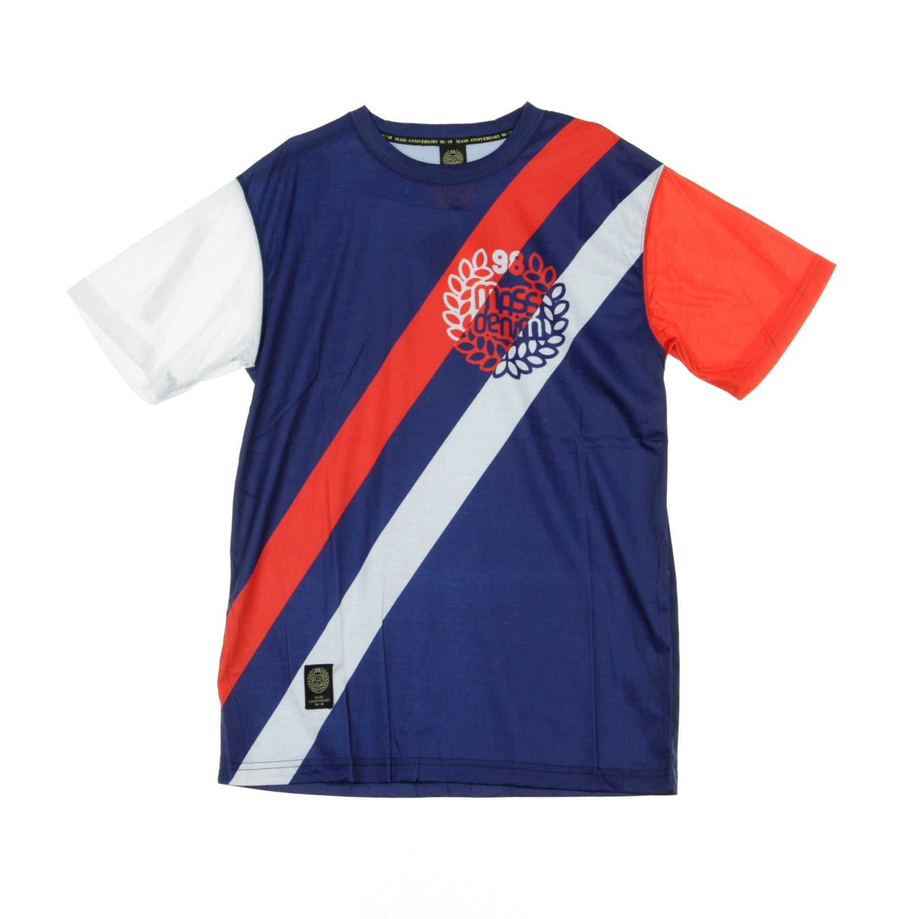 Mass Denim, Maglietta Uomo Oblique, Navy