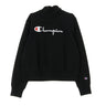 Champion, Felpa Collo Alto Corta Donna Turtle Neck L/s Sweatshirt, Black