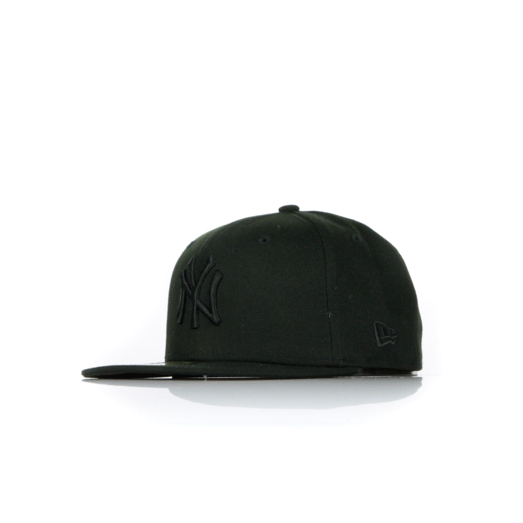 New Era, Cappellino Visiera Piatta Uomo Mlb Black On Black 5950 Neyyan, Black/black