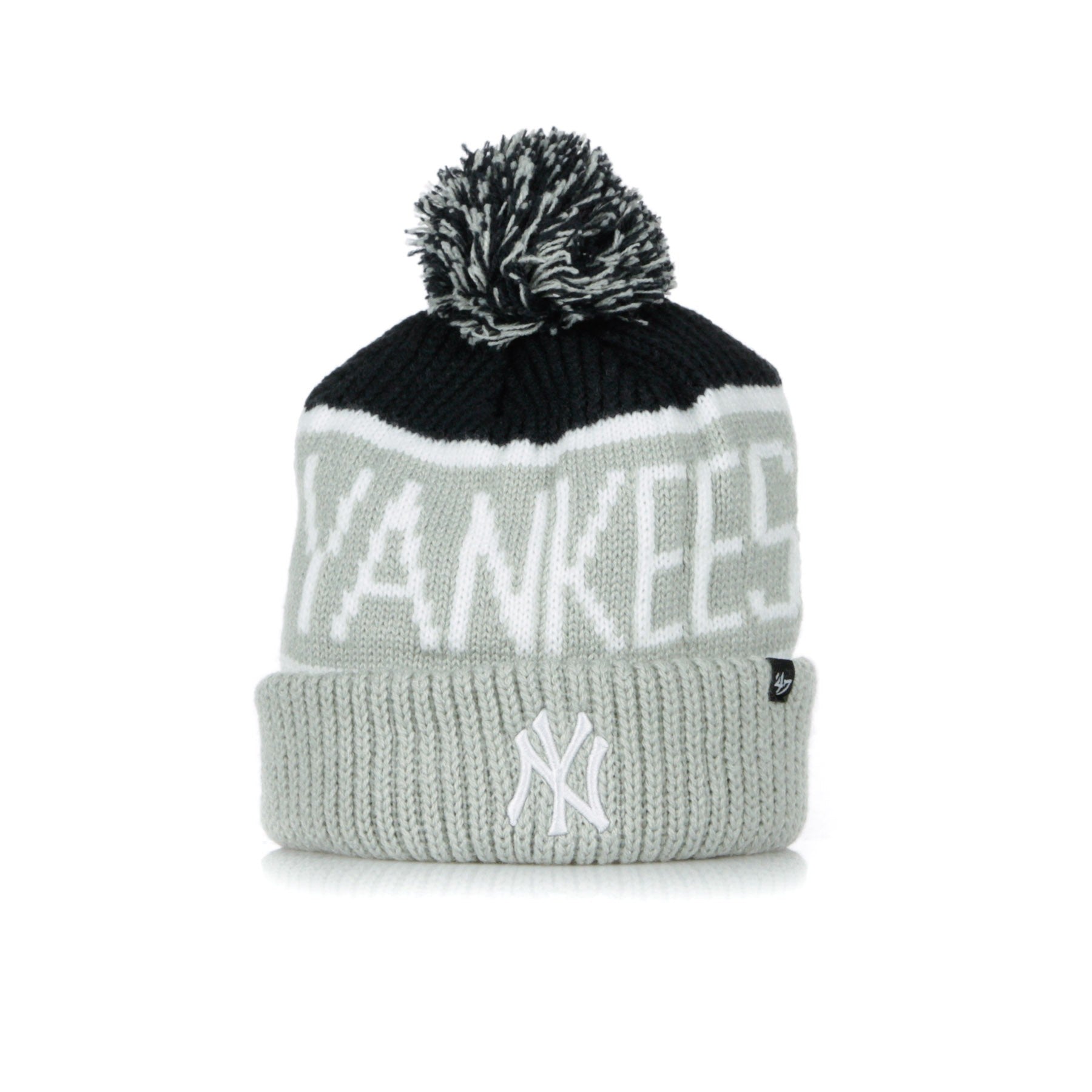 47 Brand, Cappello Pom Pom Uomo Calgary Cuff Knit Neyyan, Original Team Colors