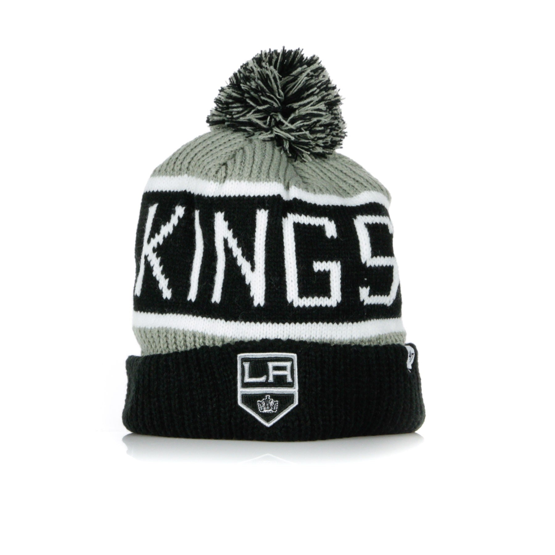 47 Brand, Cappello Pom Pom Uomo Calgary Cuff Knit Loskin, Original Team Colors