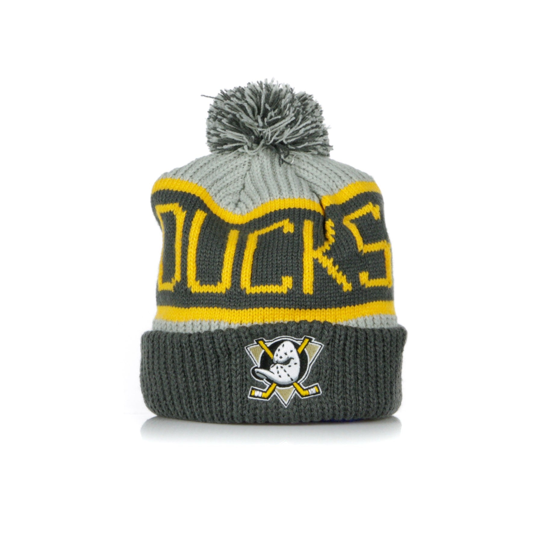 47 Brand, Cappello Pom Pom Uomo Calgary Cuff Knit Anaduc, Original Team Colors