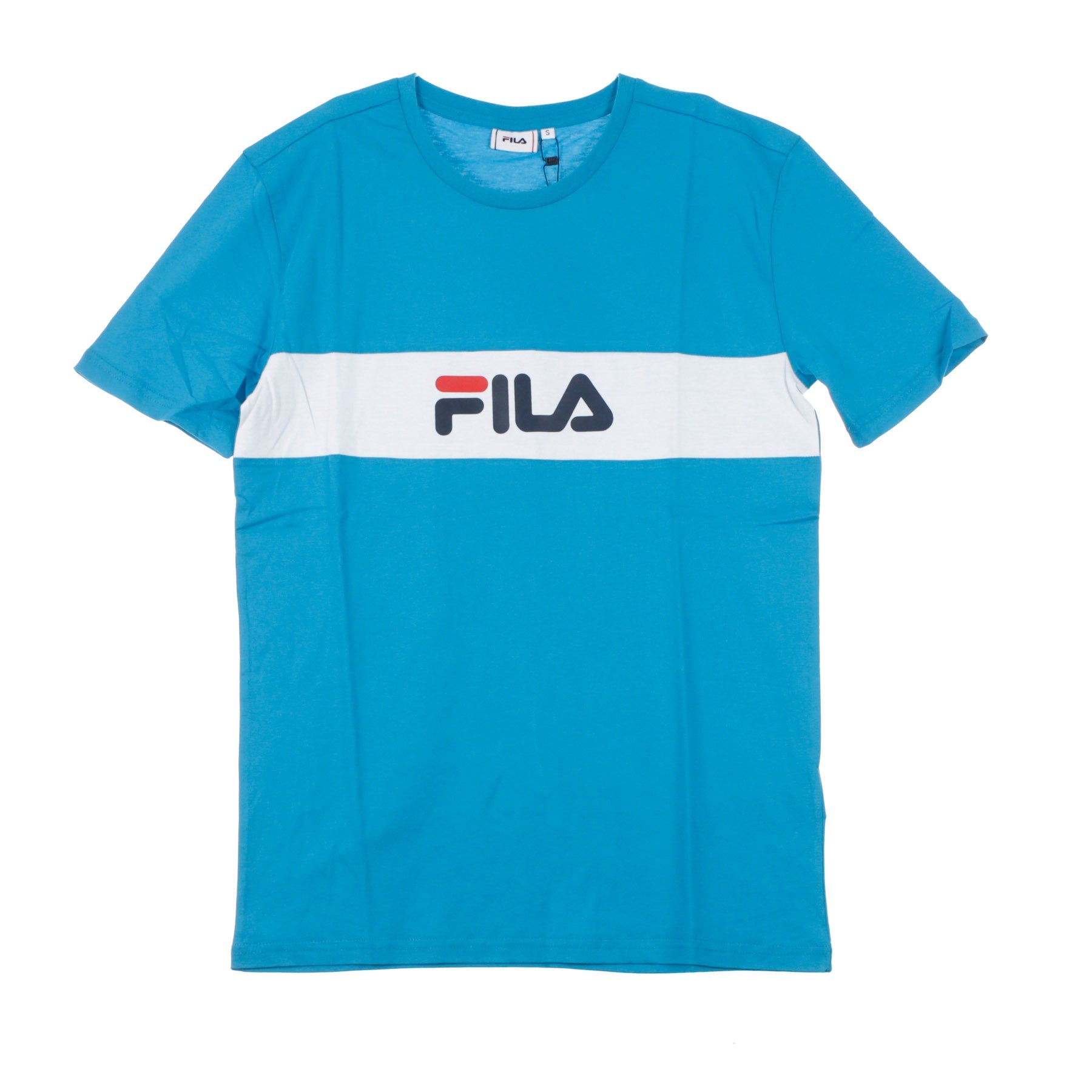 Fila, Maglietta Uomo Nolan Dropped Shoulder, Caribbean Sea/bright White