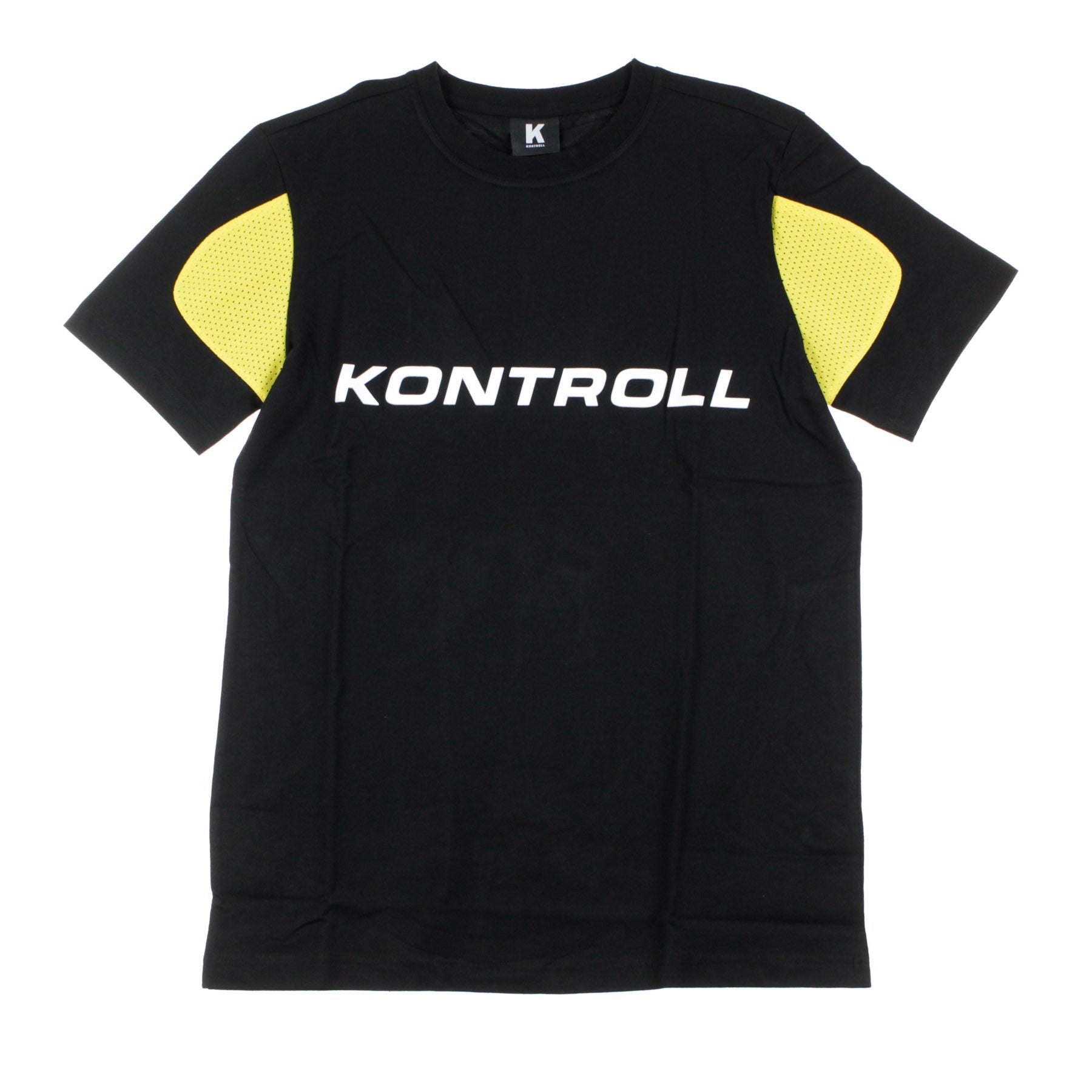 Kappa Kontroll, Maglietta Uomo Kontroll Tee Omini, Black/yellow Lemon