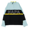 Napa Silver, Felpa Collo Alto Uomo B-anzere Zip Sweat, Light Blue/black