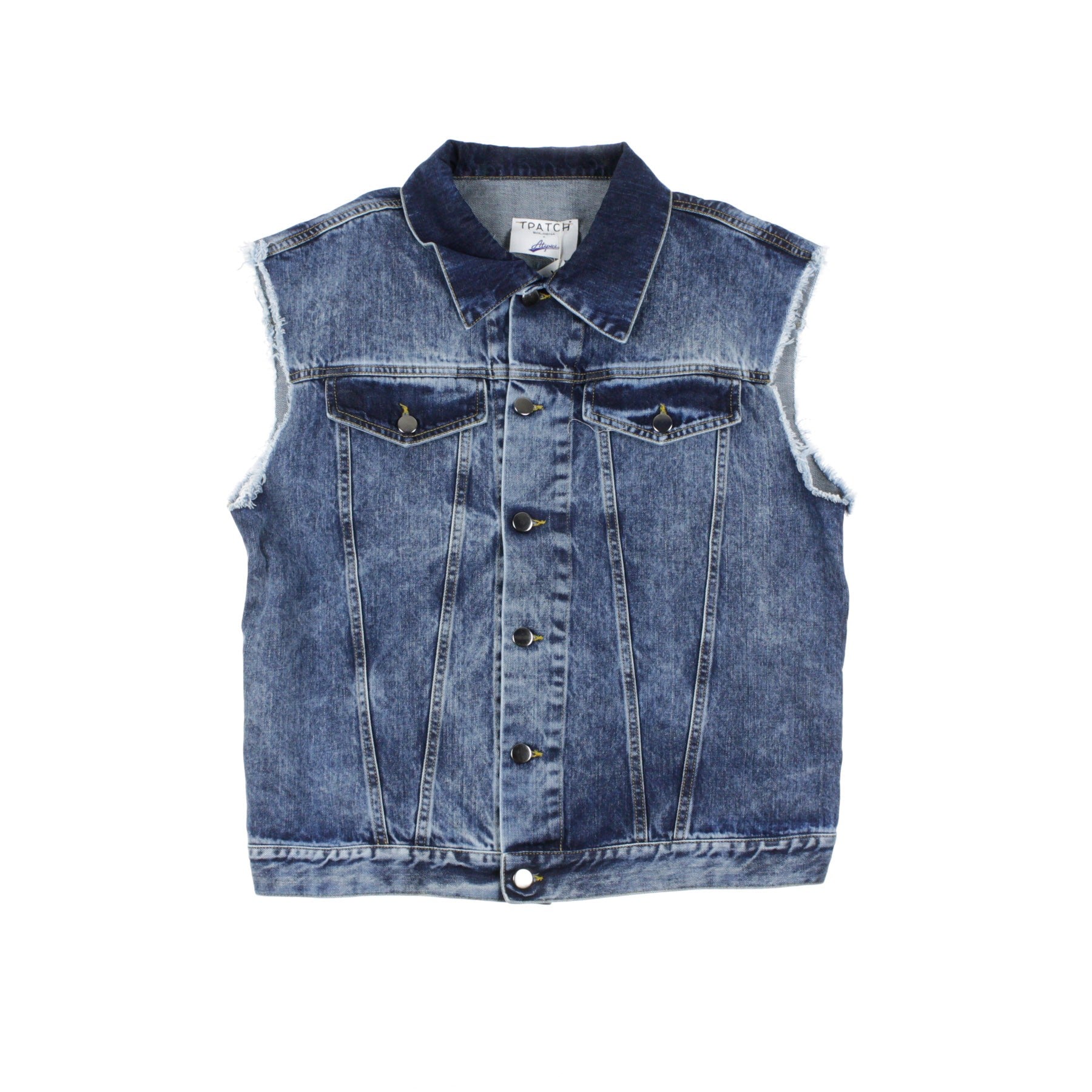 Tpatch, Giubbotto Jeans Uomo Romantique Sleeveless, Denim