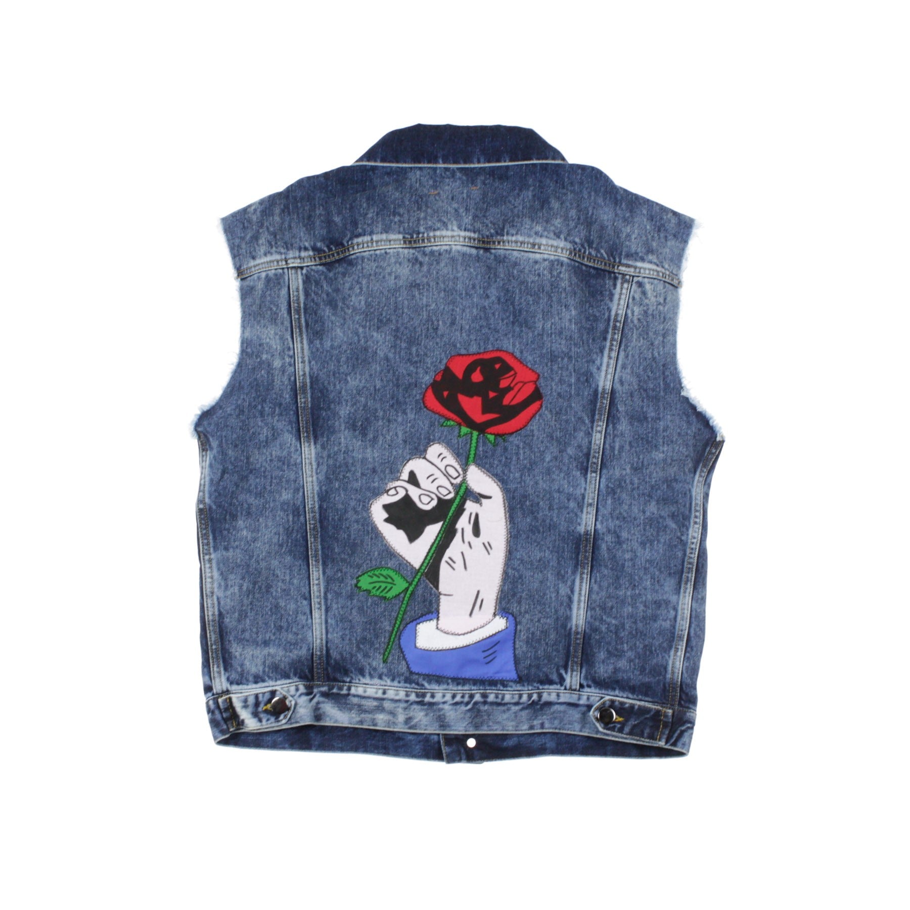 Tpatch, Giubbotto Jeans Uomo Romantique Sleeveless, 