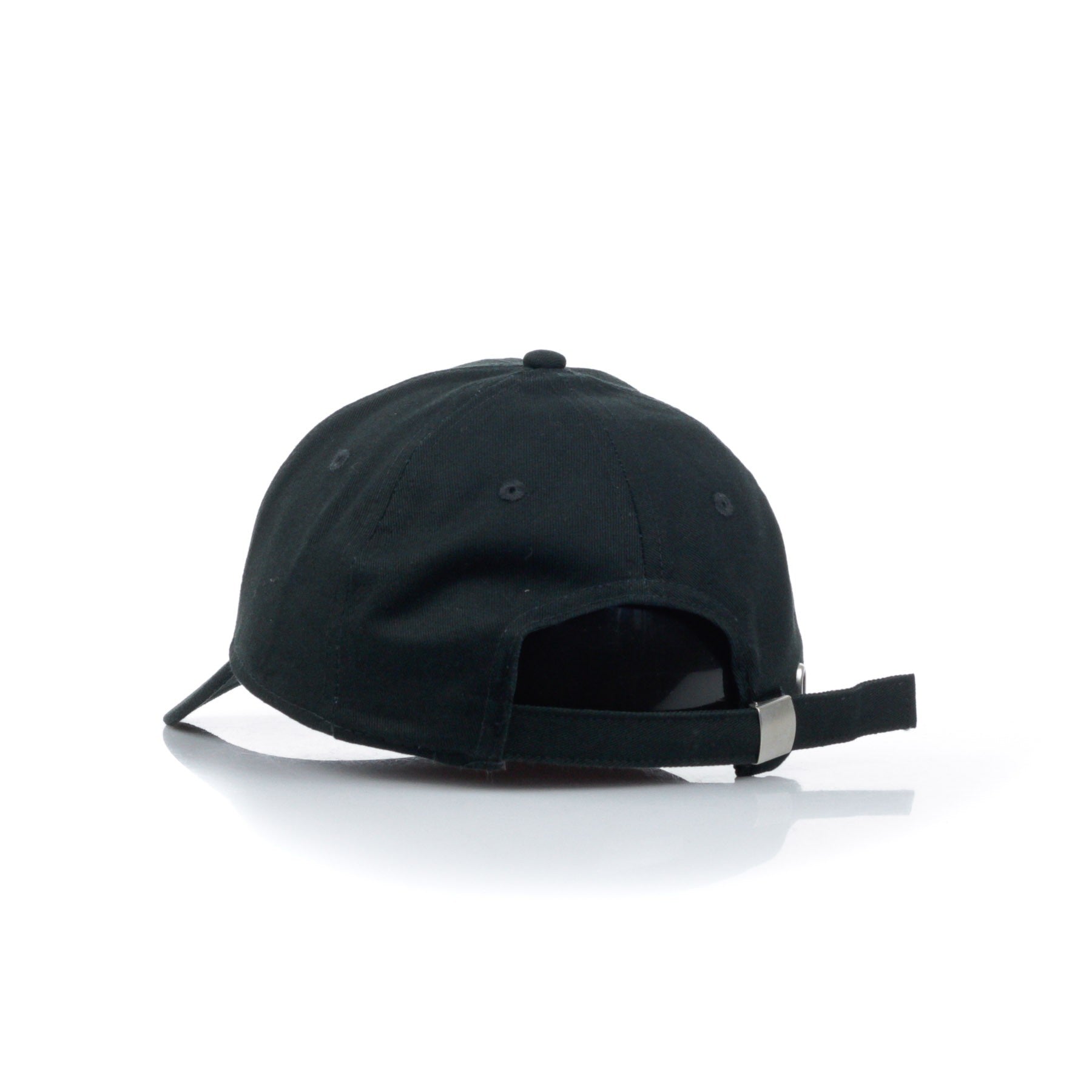 Curved Visor Cap for Men Linear Logo 6 Panel Black
