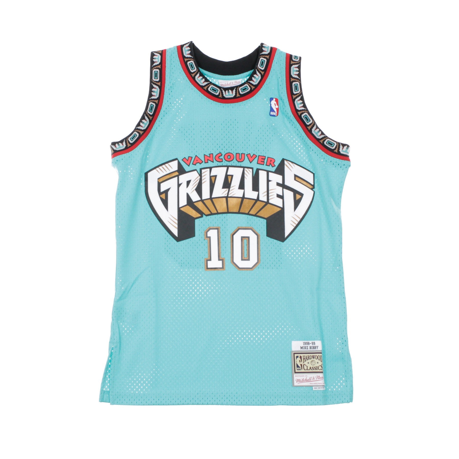 Herren-Basketball-Tanktop Nba Swingman Jersey Hardwood Classics Nr. 10 Mike Bibby 1998–99 Vangri Road Original-Teamfarben
