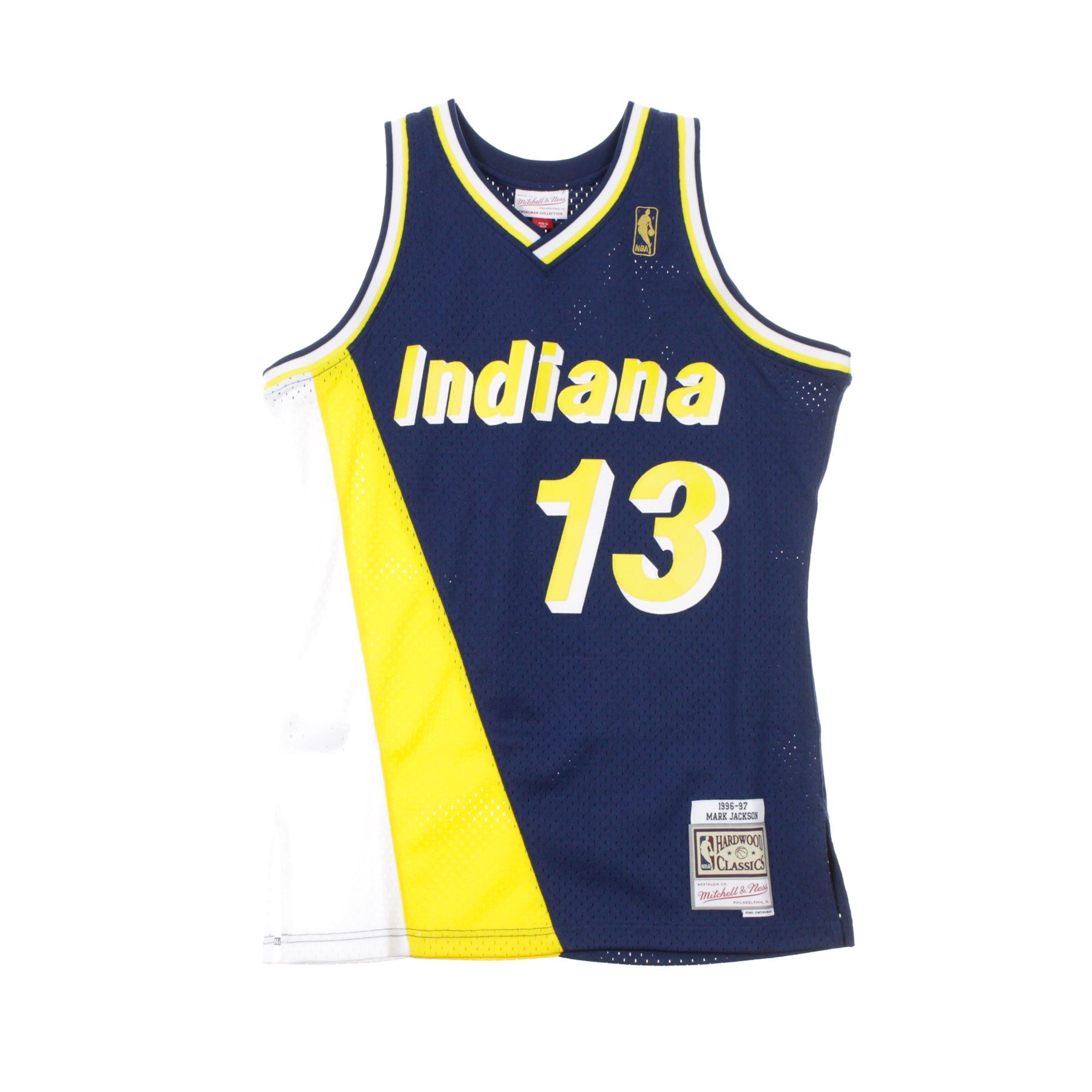 Mitchell & Ness, Canotta Basket Uomo Nba Swingman Jersey Mark Jackson No.13 1996-97 Indpac Road, Original Team Colors