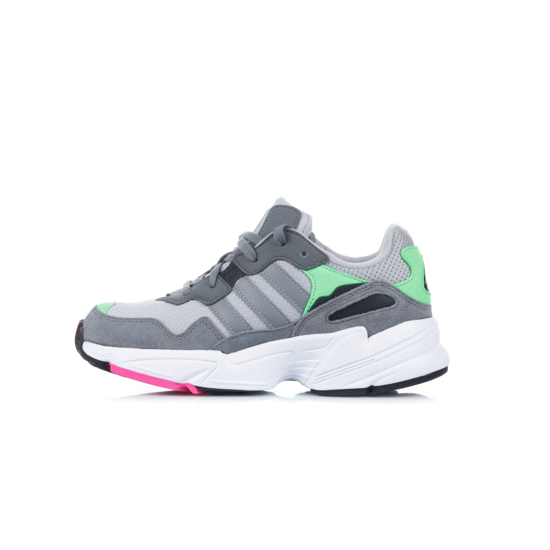 Adidas, Scarpa Bassa Ragazzo Yung-96 J, Grey Two/grey Three/shock Pink
