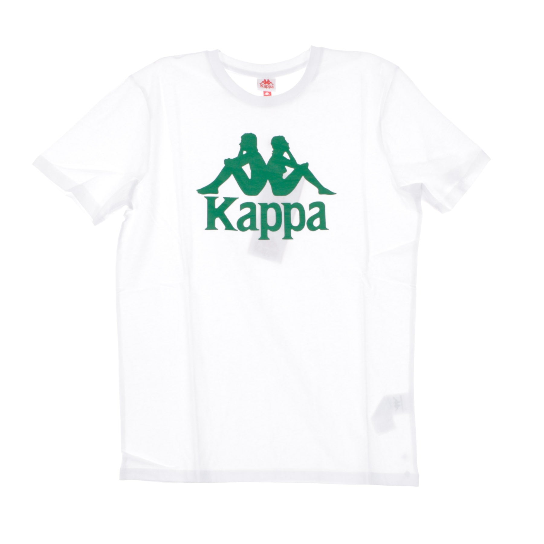 Kappa, Maglietta Uomo Authentic Estessi Slim, White/green