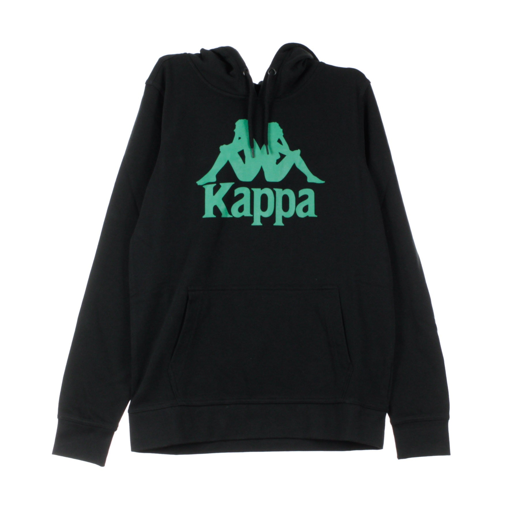 Kappa, Felpa Cappuccio Uomo Authentic Zimim, Black/green