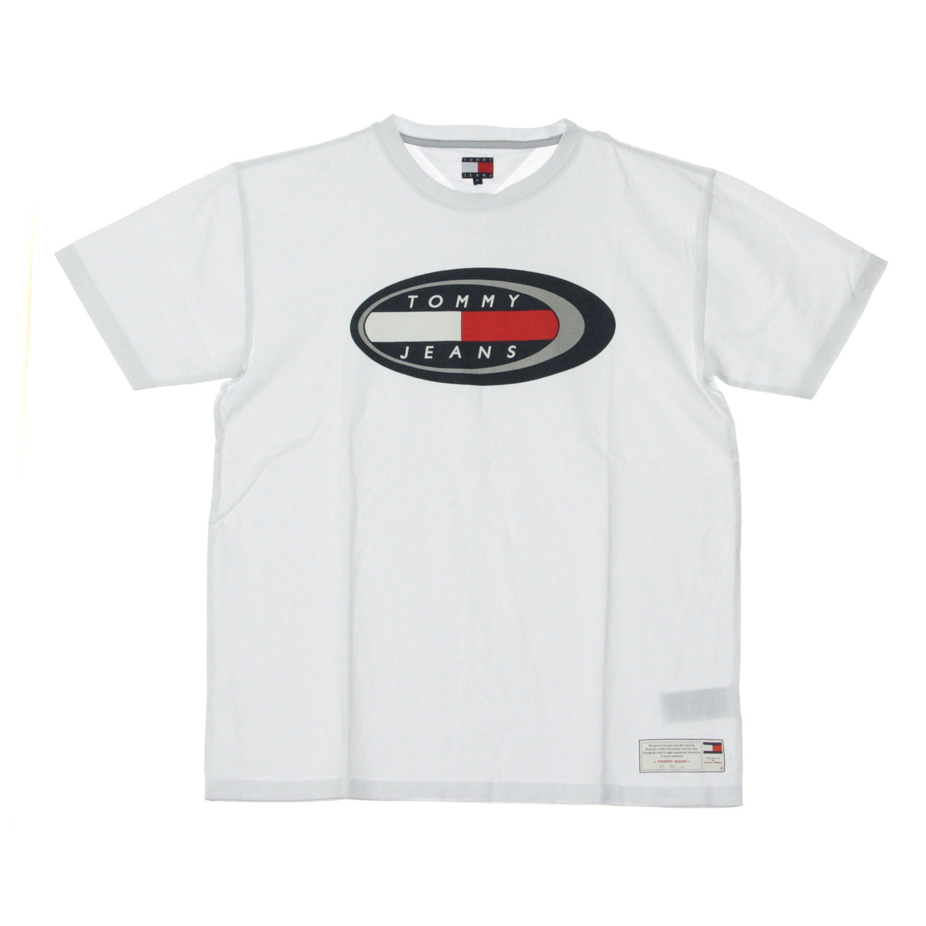 Tommy Hilfiger, Maglietta Uomo Oval Tee, Classic White