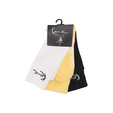 Calza Media Uomo Signature Socks White/yellow/black 3013304