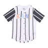 Casacca Bottoni Uomo Serif Striped Block Baseball Shirt White/black 6033551