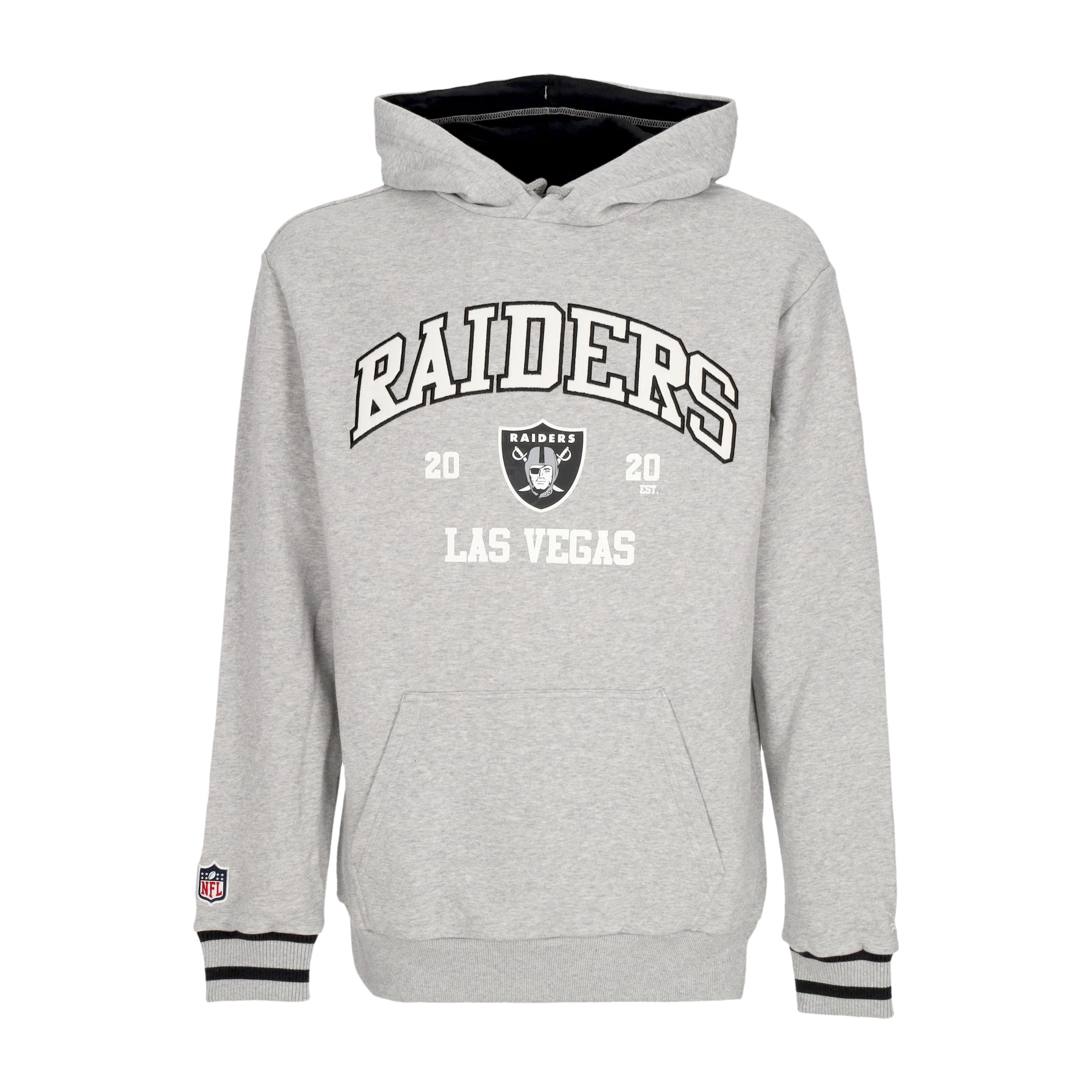 Felpa Leggera Cappuccio Uomo Nfl Oversized Hoodie Lasrai Heather Grey/black 60435383