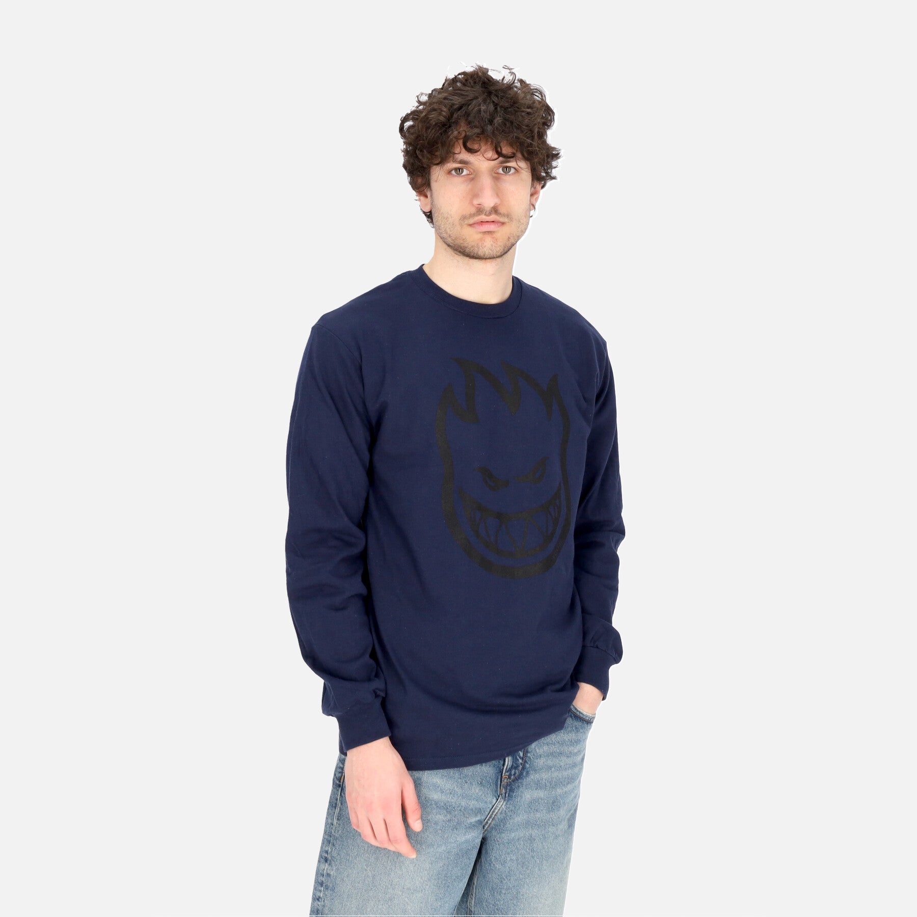 Maglietta Manica Lunga Uomo Bighead L/s Tee Navy/black E19SPIBIG