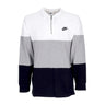 Polo Manica Lunga Uomo Club Plus Colourblock L/s Top White/dk Grey Heather/black/black FB7797-100