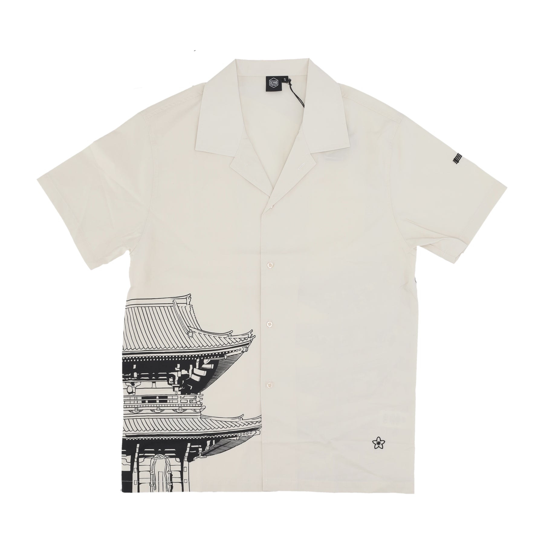 Camicia Manica Corta Uomo Bench Tokyo Bowling Shirt Beige/black SH178-CC-07