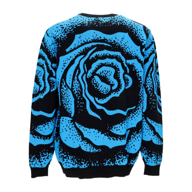 Maglione Uomo Dressen Big Rose Knit Crewneck Black/blue Rose SCA-CRW-1402