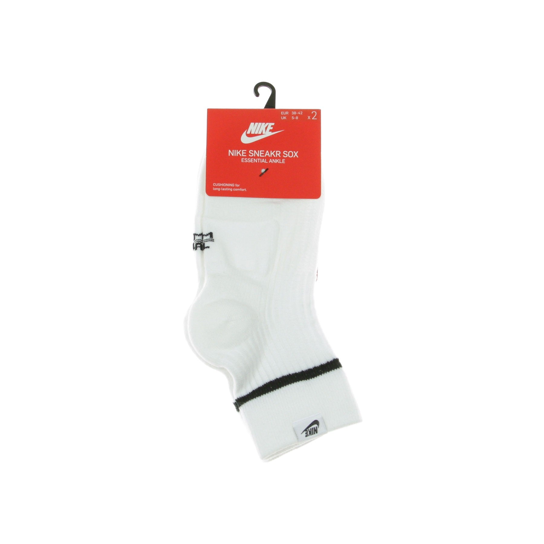 Calza Bassa Uomo Snkr Sox Essential Ankle 2pr White/black/black SX7167