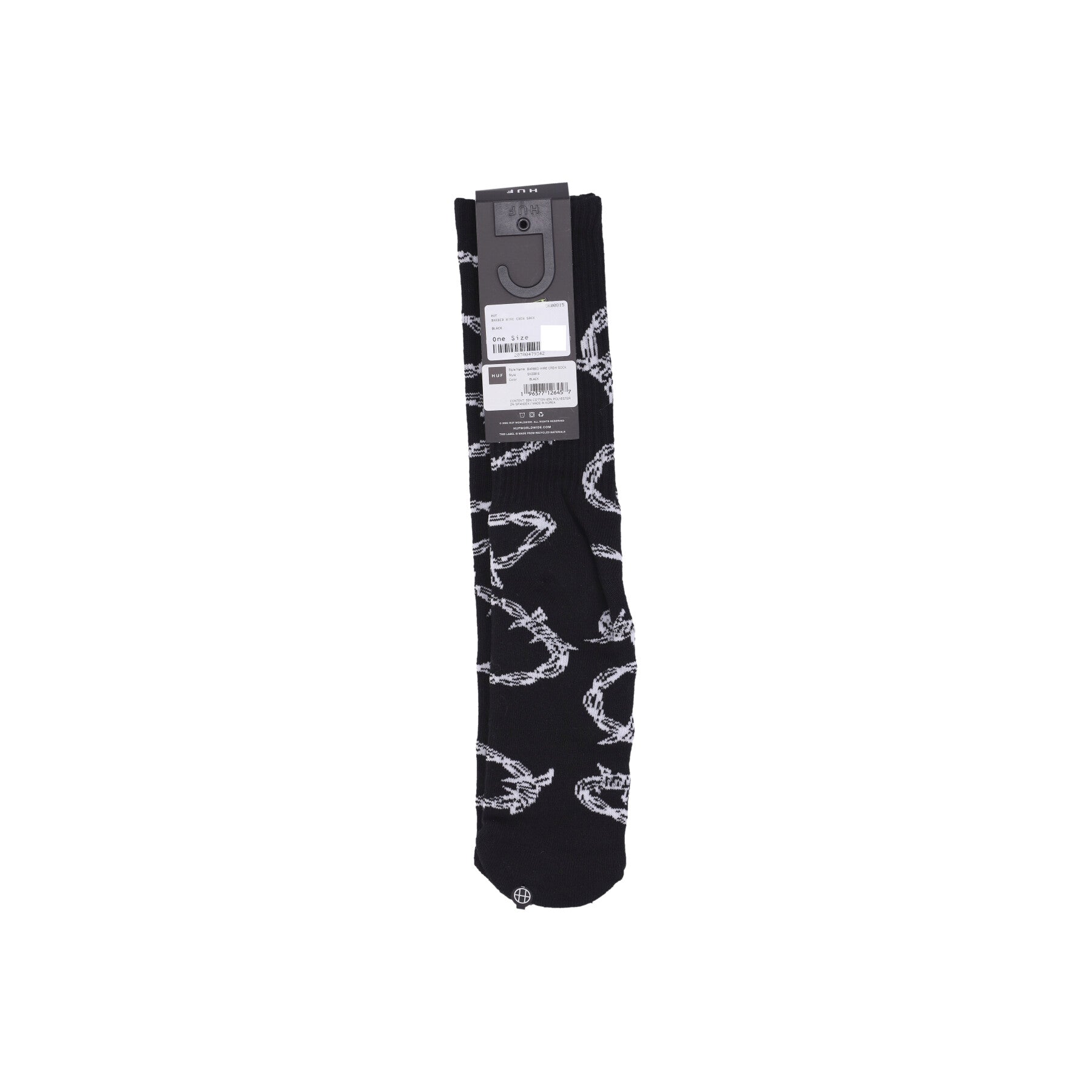 Calza Media Uomo Barbed Wire Crew Sock Black SK00815