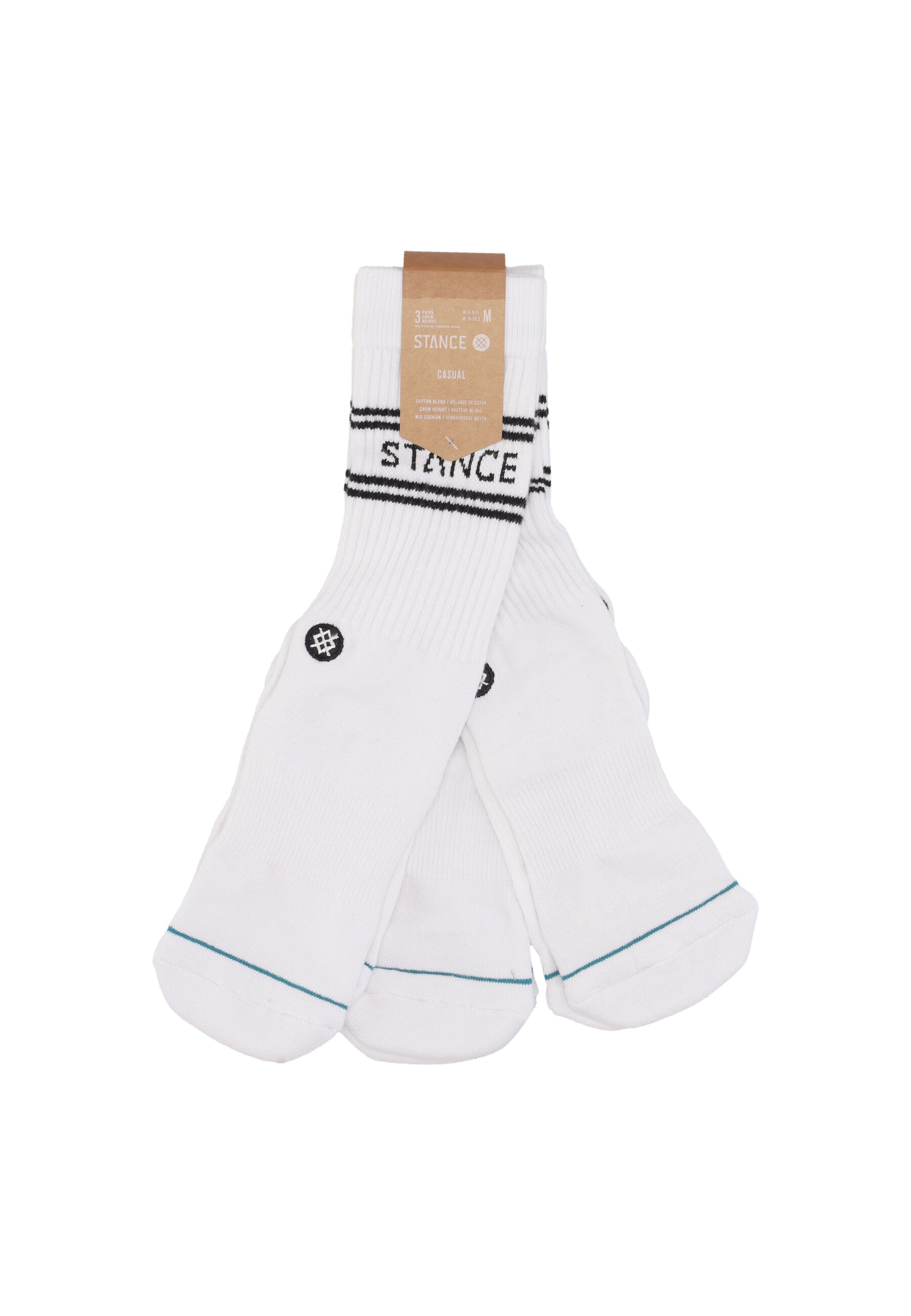 Calza Media Uomo Basic 3 Pack Crew White A556D20SRO