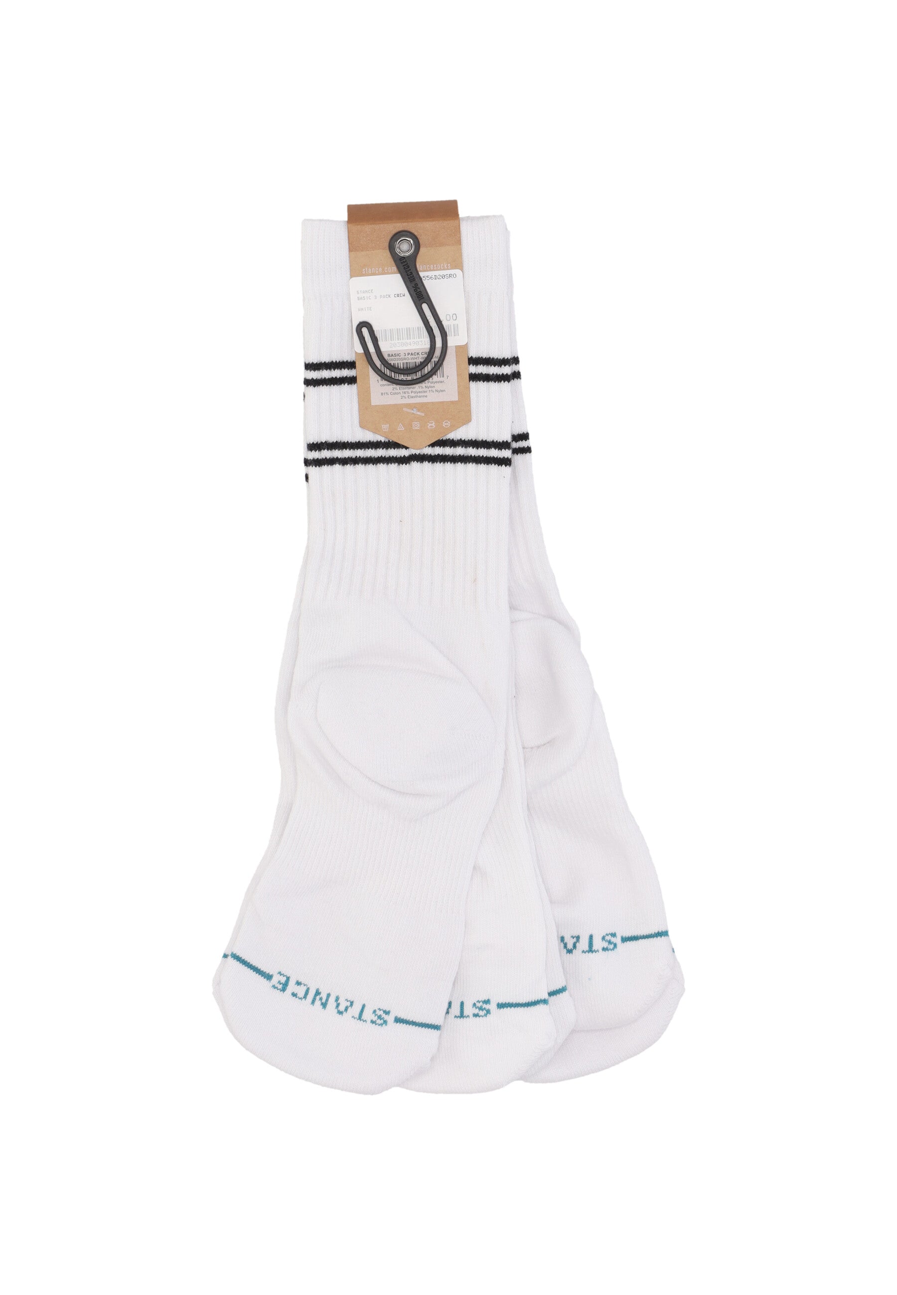 Calza Media Uomo Basic 3 Pack Crew White A556D20SRO