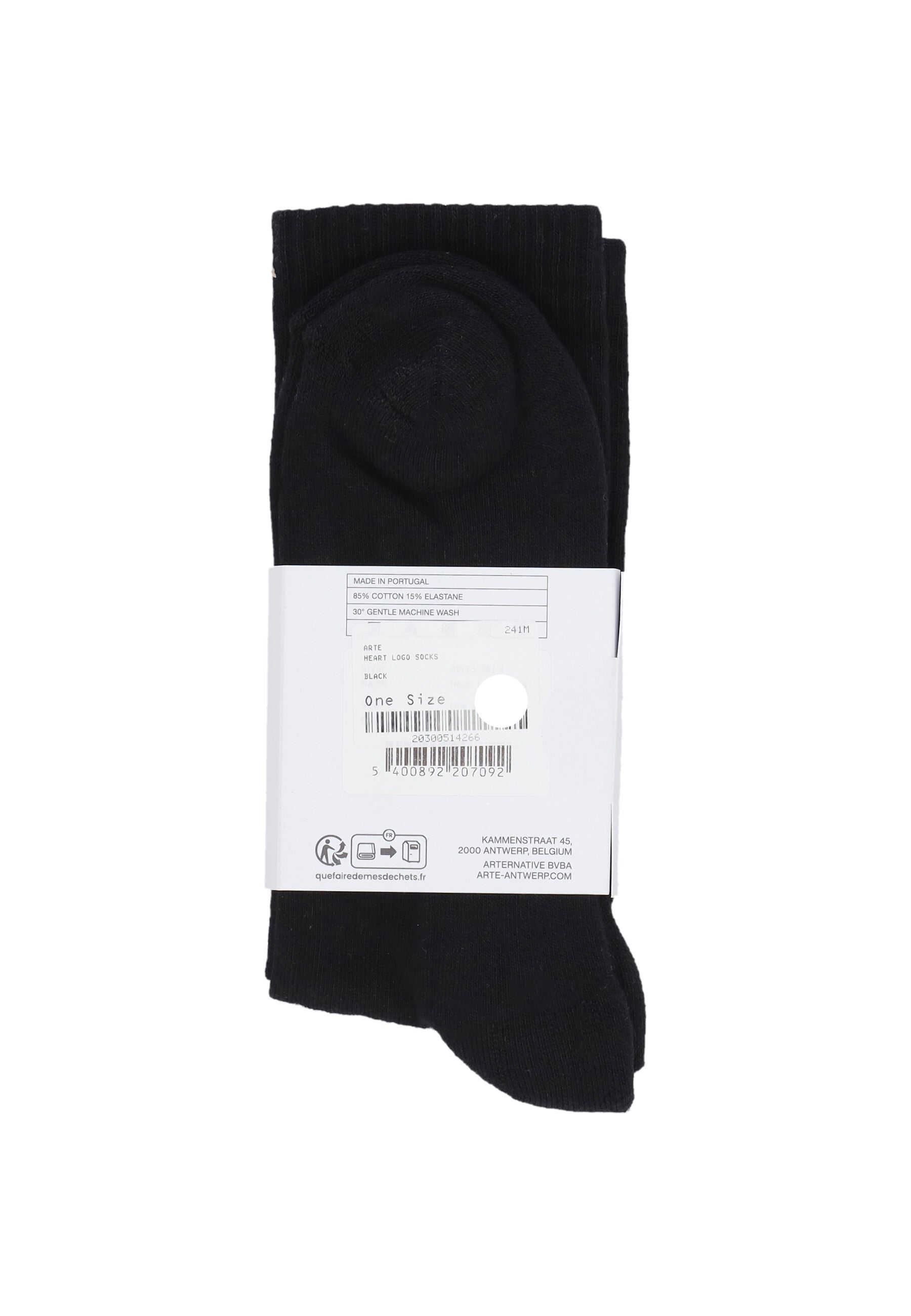 Calza Media Uomo Heart Logo Socks Black 241M