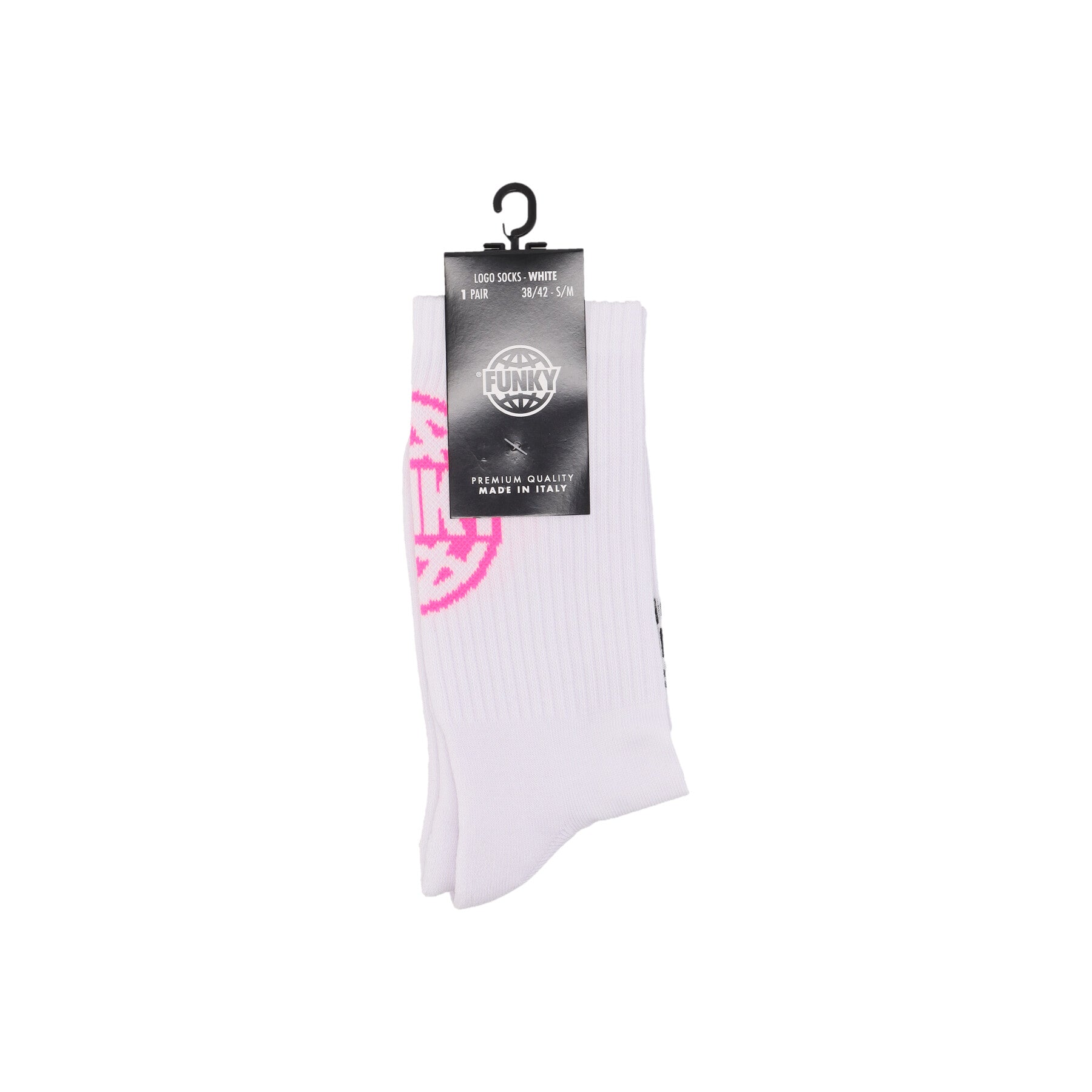 Calza Media Uomo Logo Socks White FNKSS24606