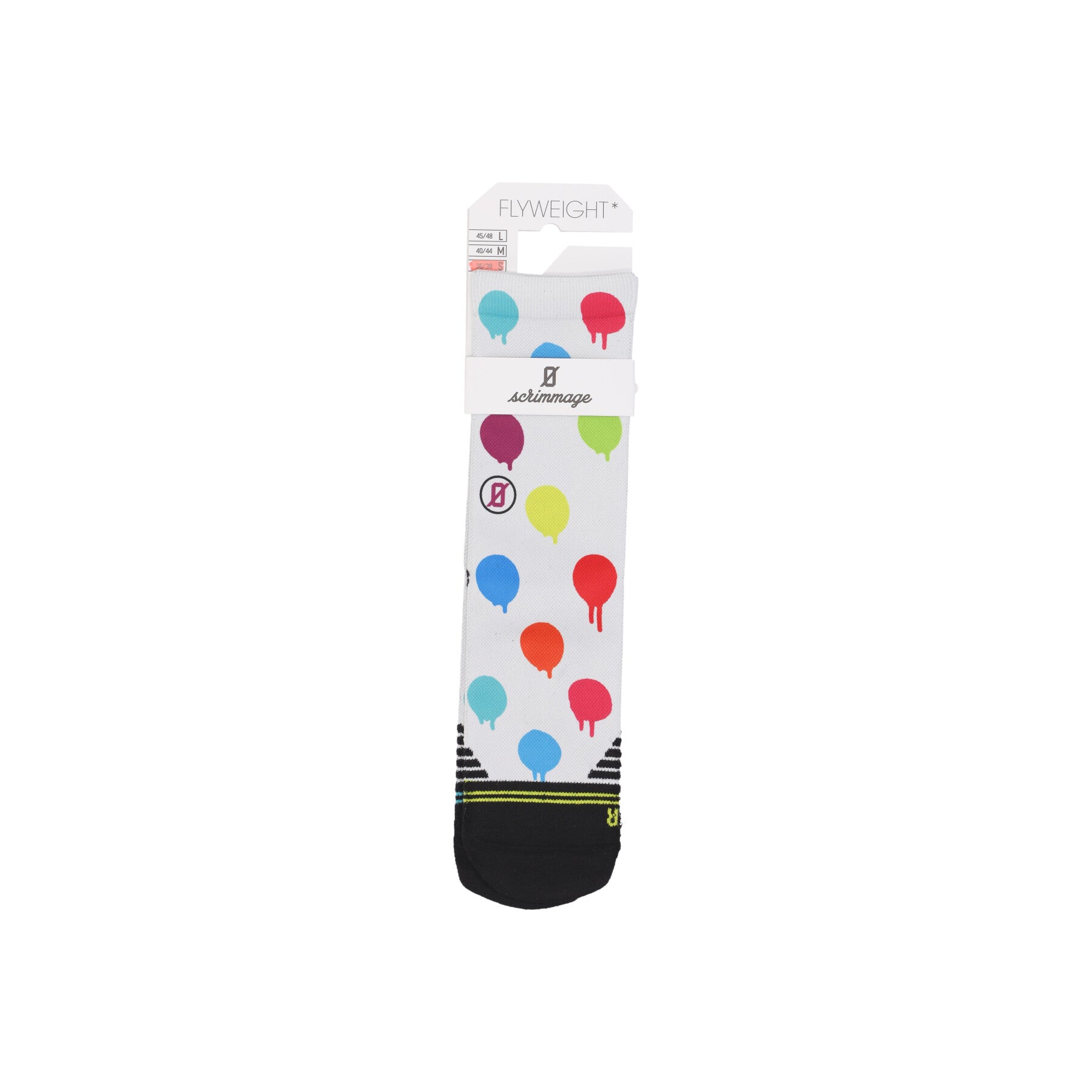 Calza Media Uomo Paint Dots White F-PAINT DOTS