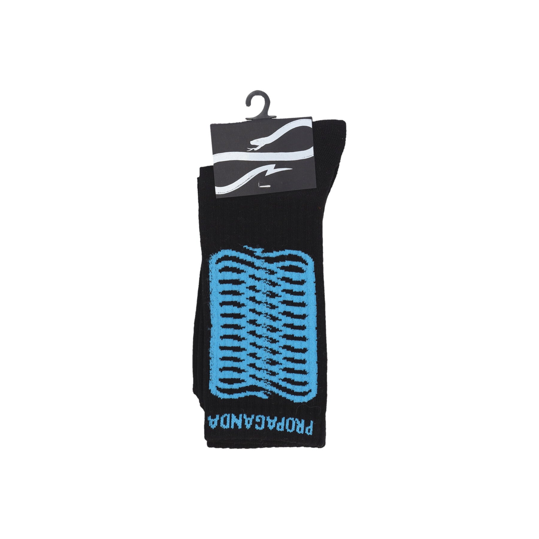 Calza Media Uomo Ribs Socks Black/teal 24SSPRAC325