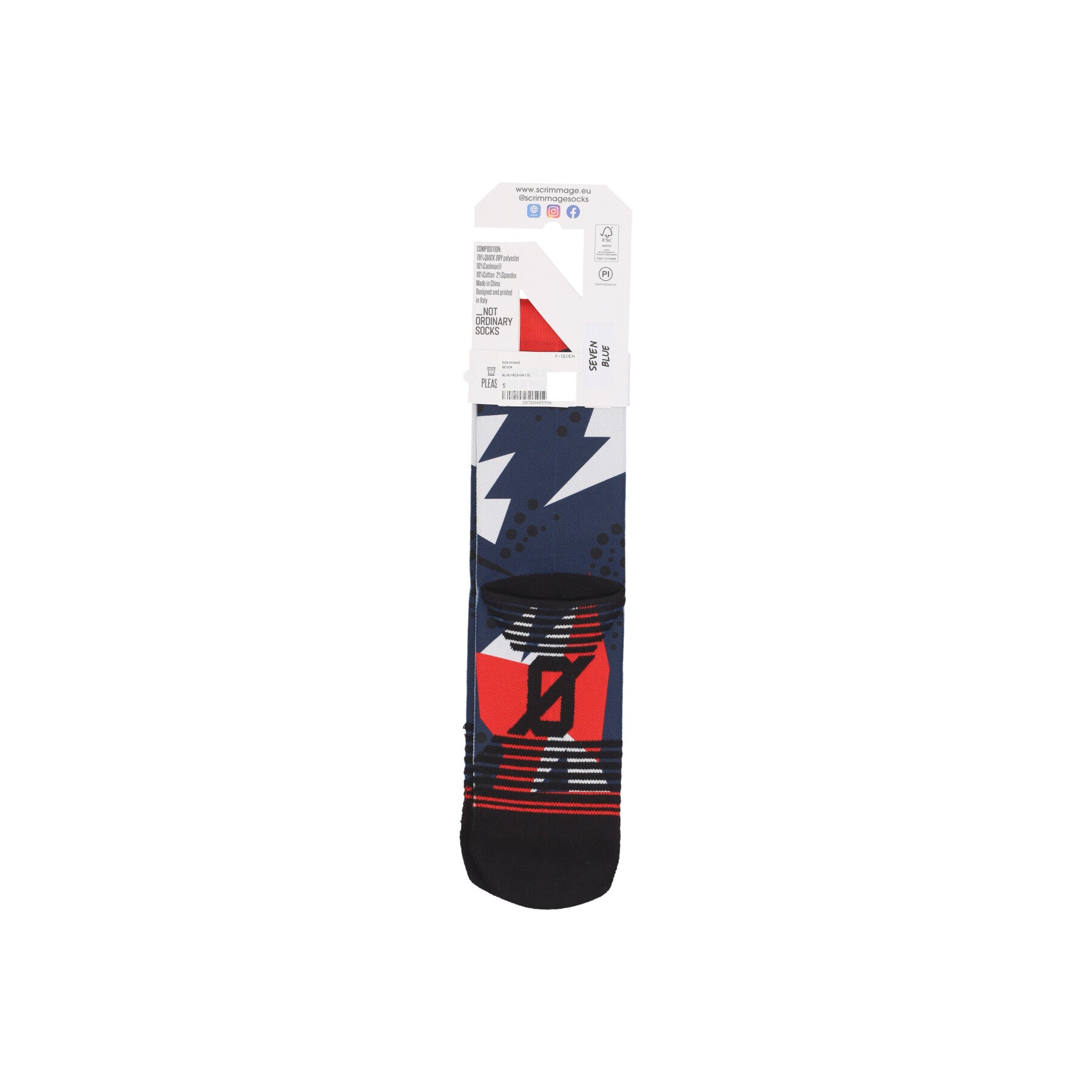 Calza Media Uomo Seven Blue/red/white F-SEVEN