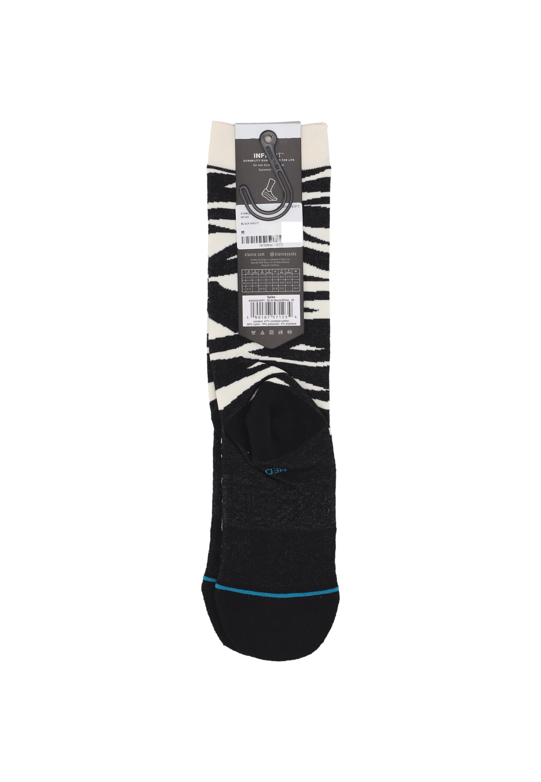 Calza Media Uomo Spike Black/white A545A24SPI