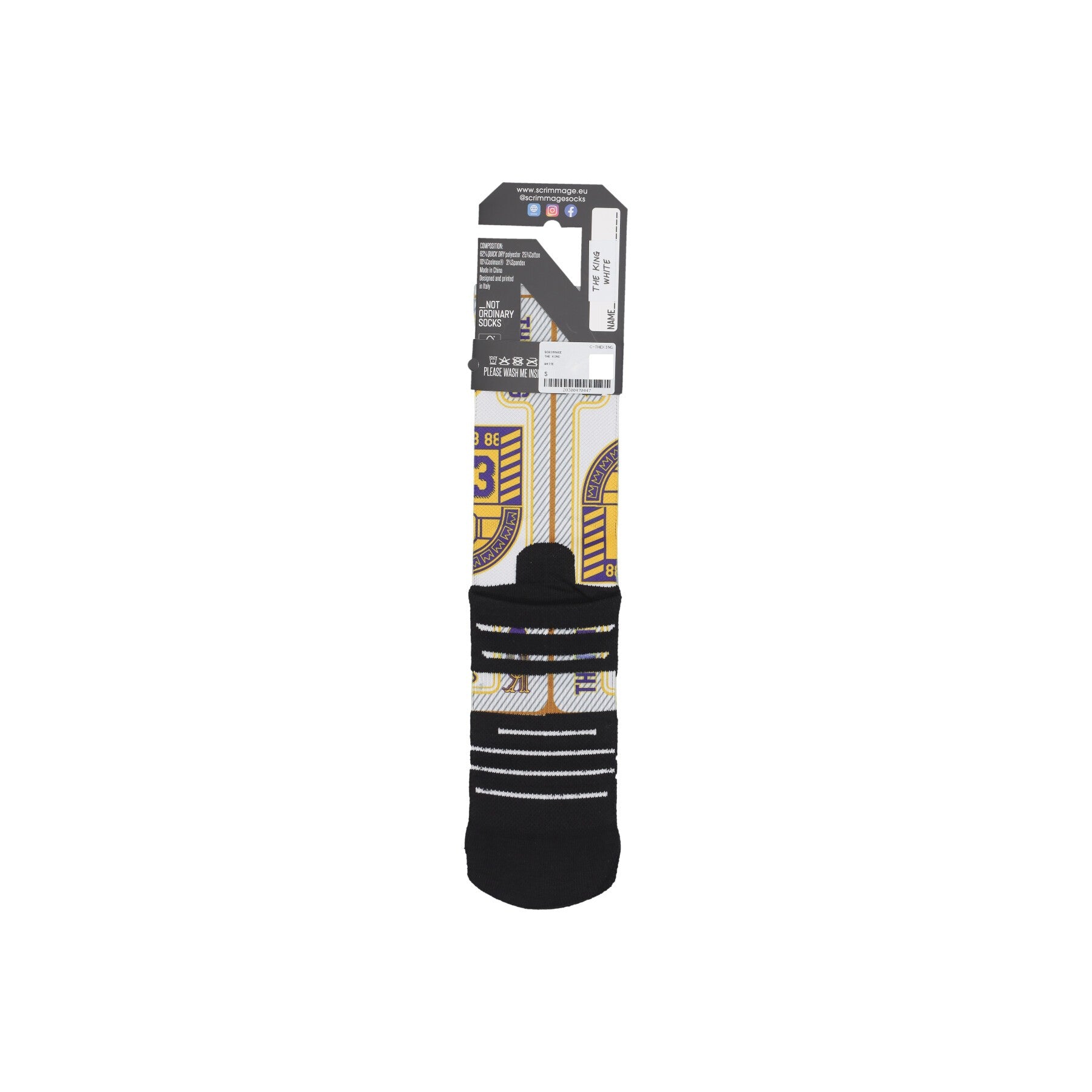 Calza Media Uomo The King White C-THEKING