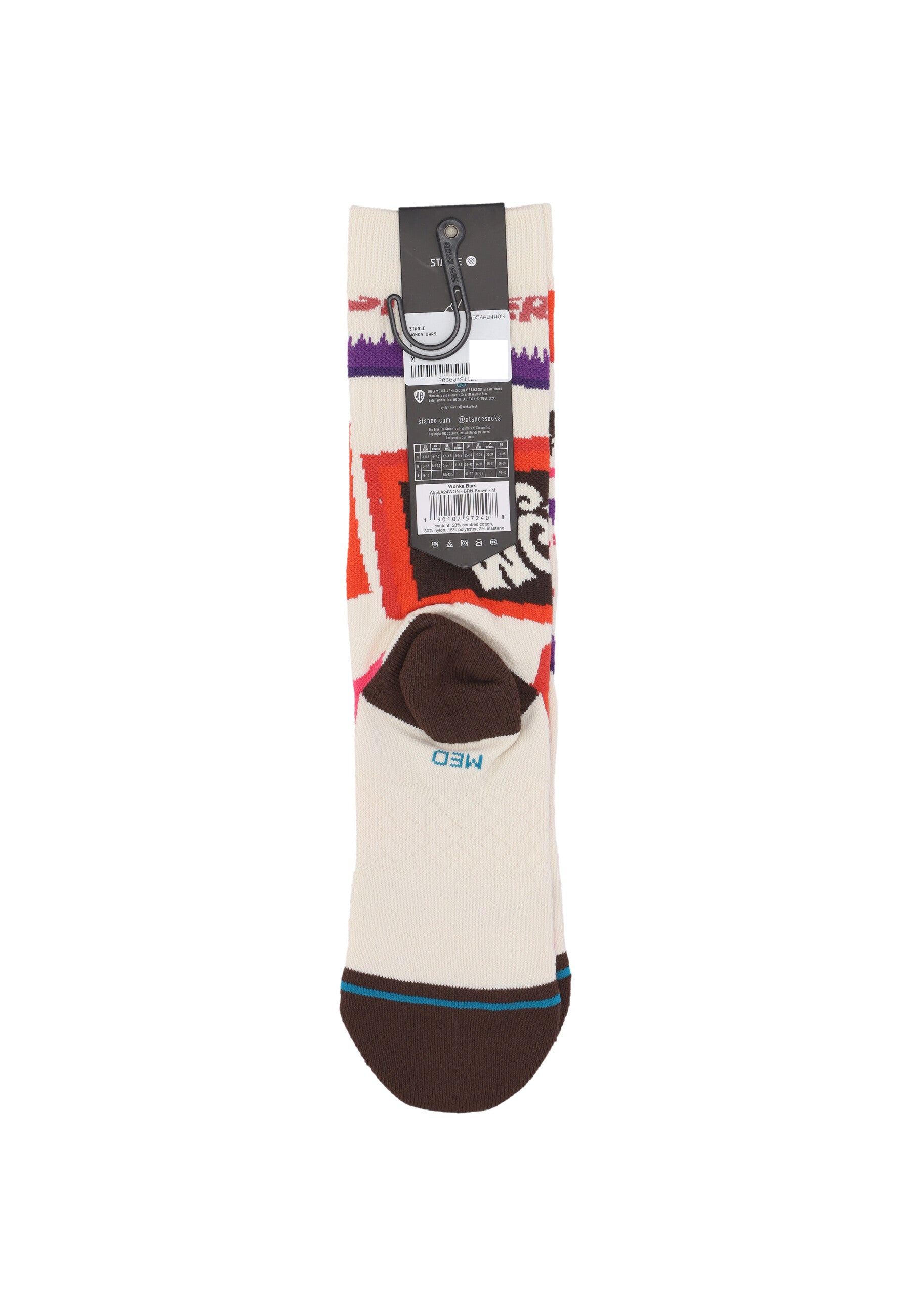 Calza Media Uomo Wonka Bars Brown A556A24WON