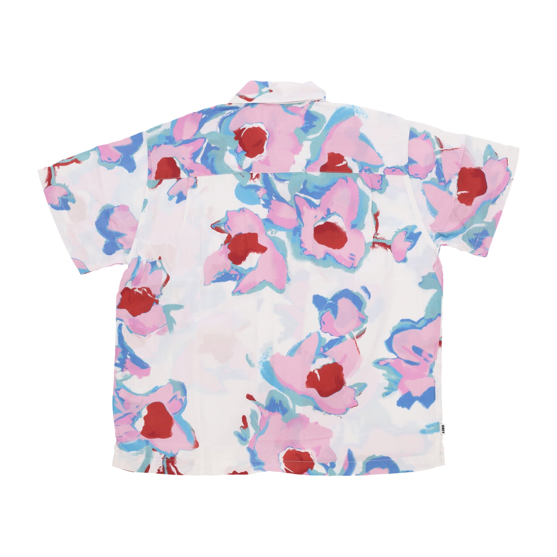 Camicia Manica Corta Uomo Acrylic Flower Woven Cream Multi 181210405