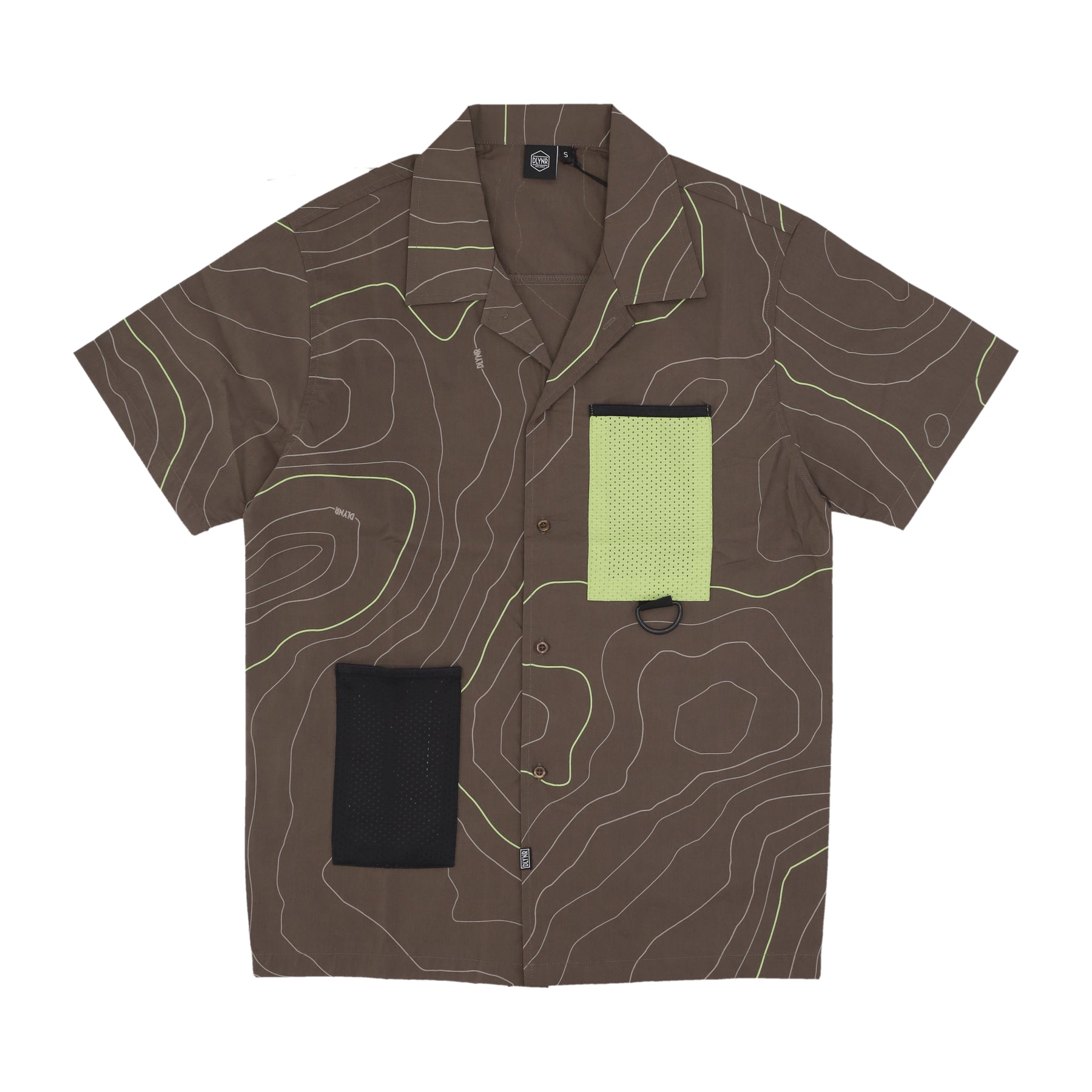 Camicia Manica Corta Uomo Dune Bowling Shirt Brown SH616-CC-03